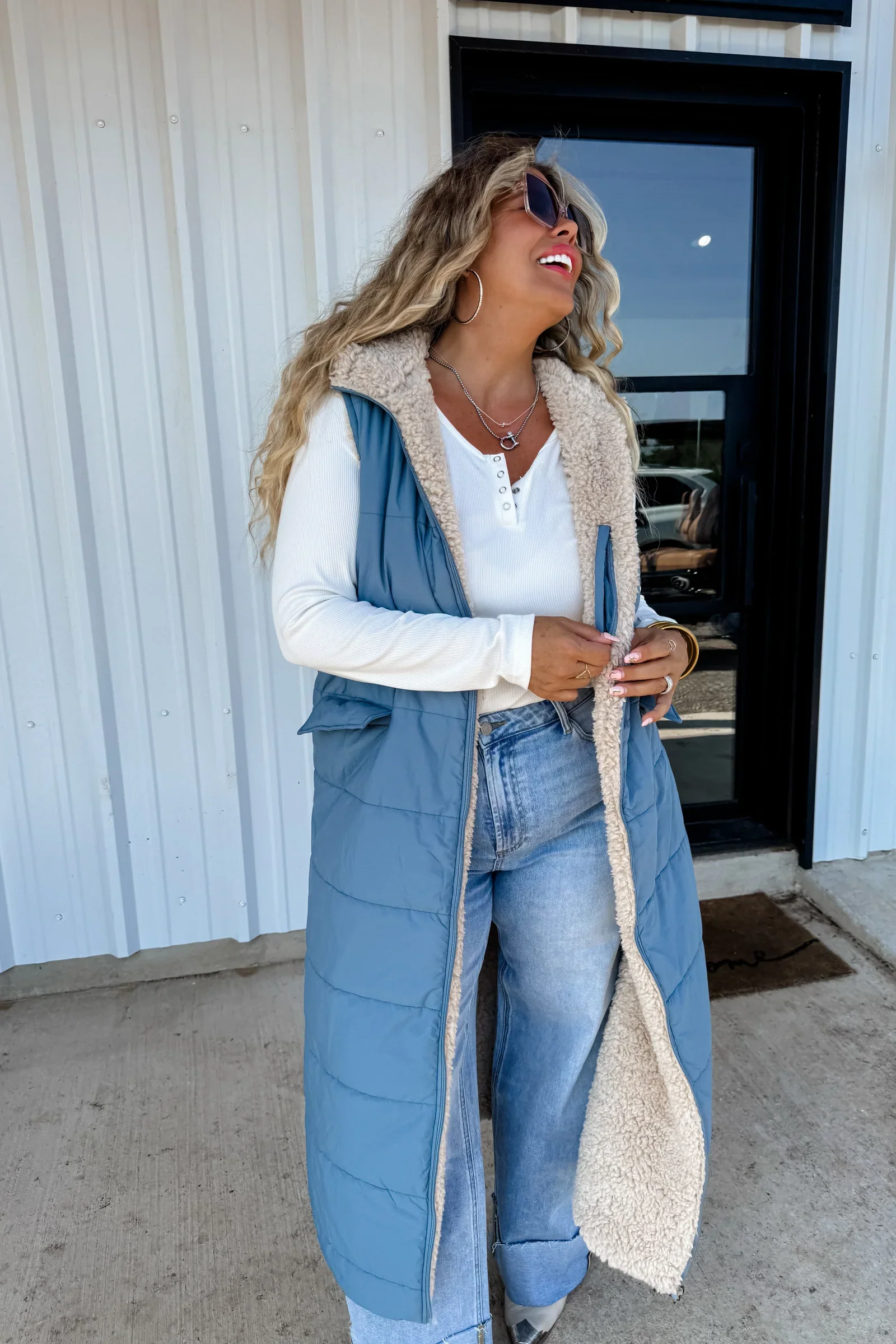 Reversible Sherpa Puffer Vest - RTS - Image 2