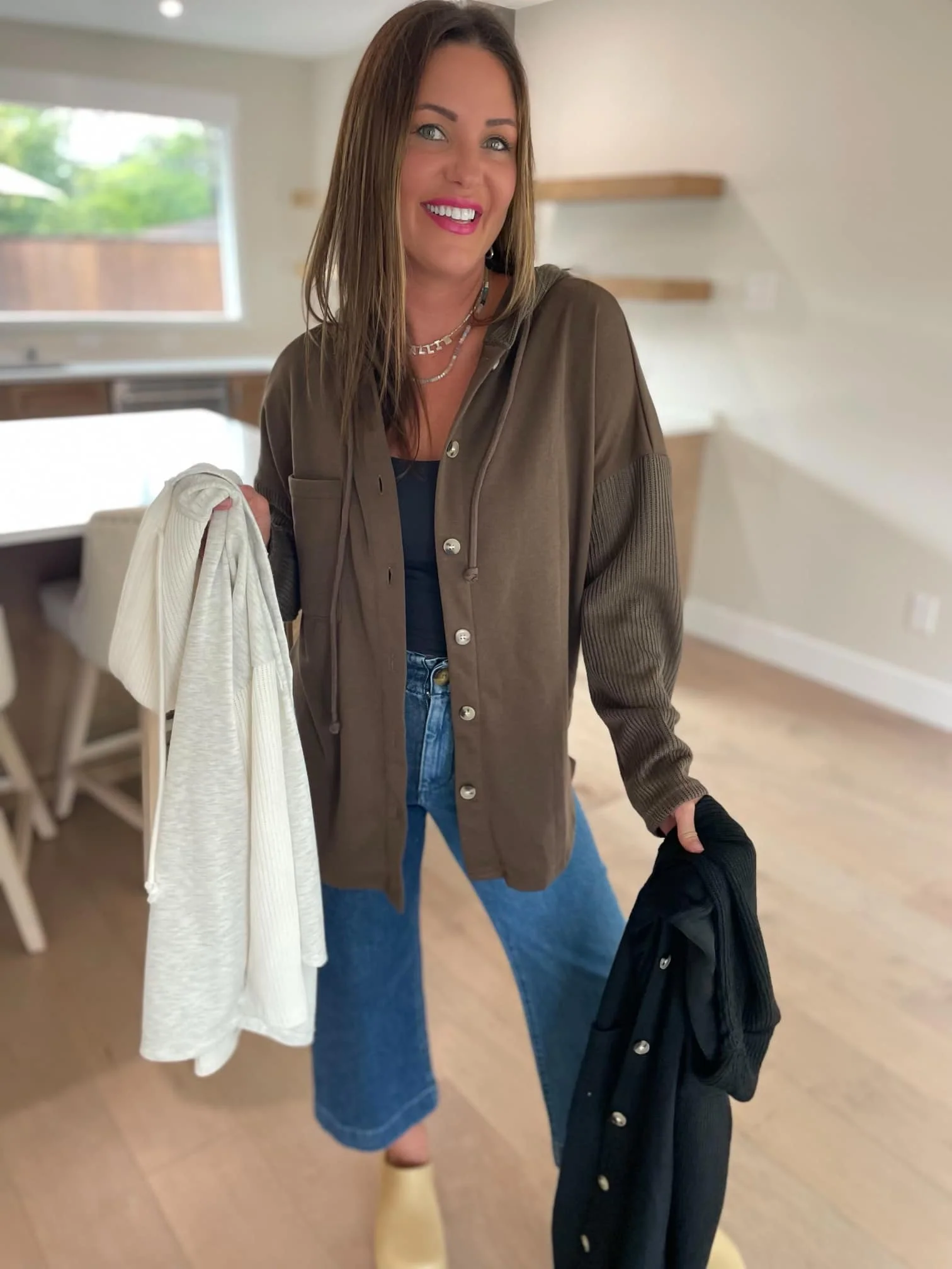 Best Selling Rowan Knit Sleeve Jacket in Three Colors - RTS