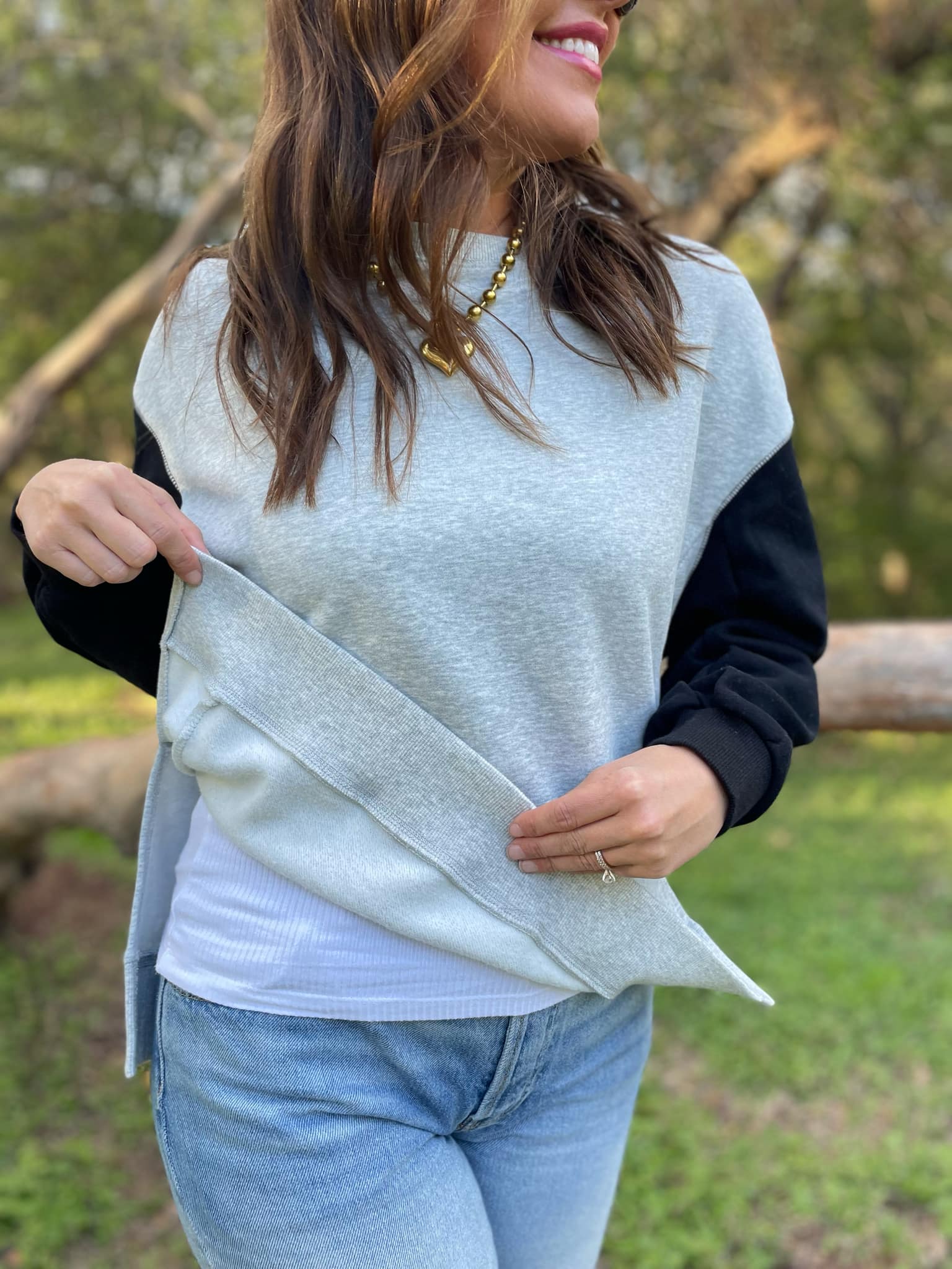 PREORDER: Scottie Two Tone Sweatshirt in Three Colors - Image 9