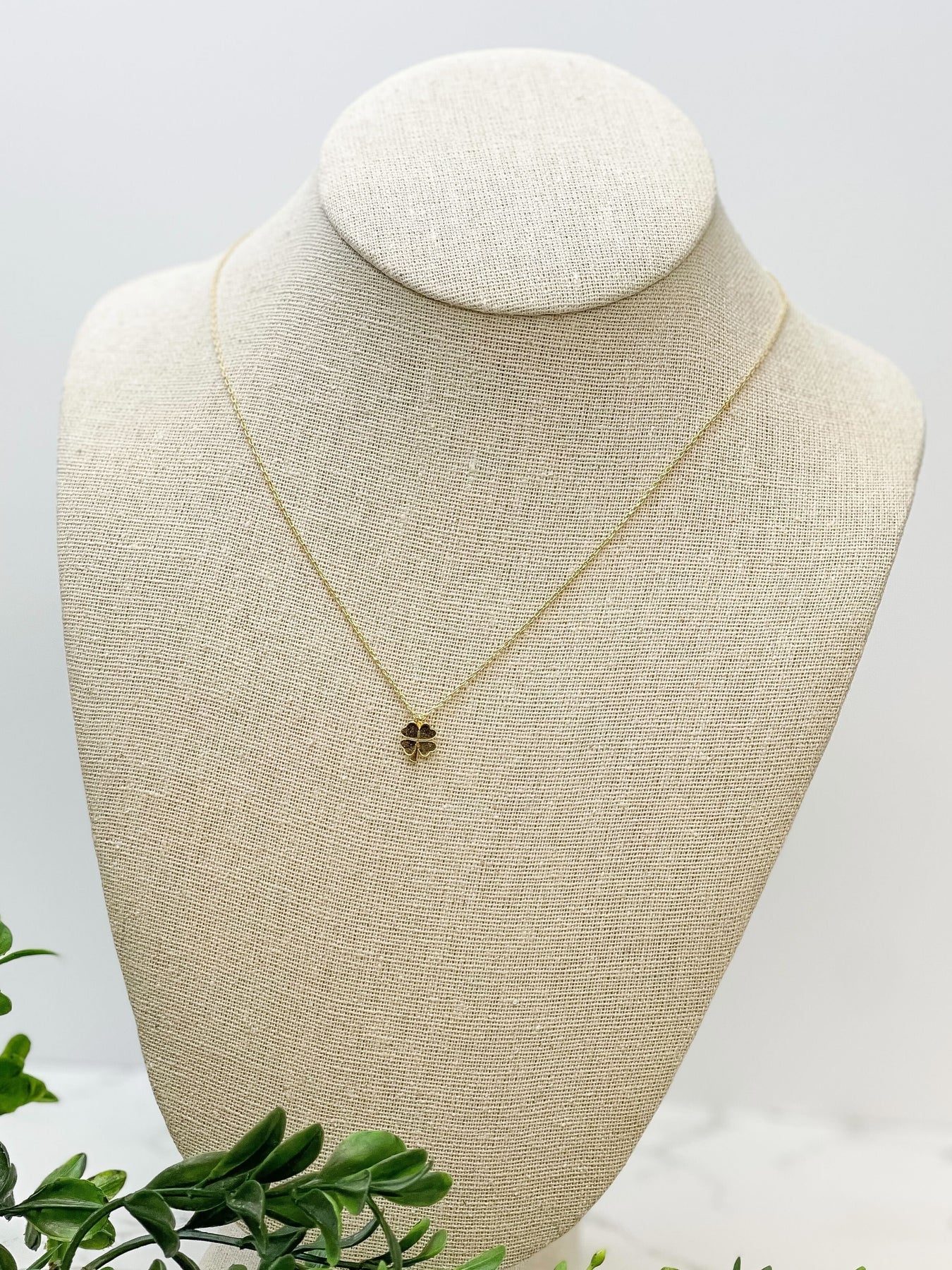 PREORDER: Shamrock Gold-Dipped Pendant Necklace - Image 2