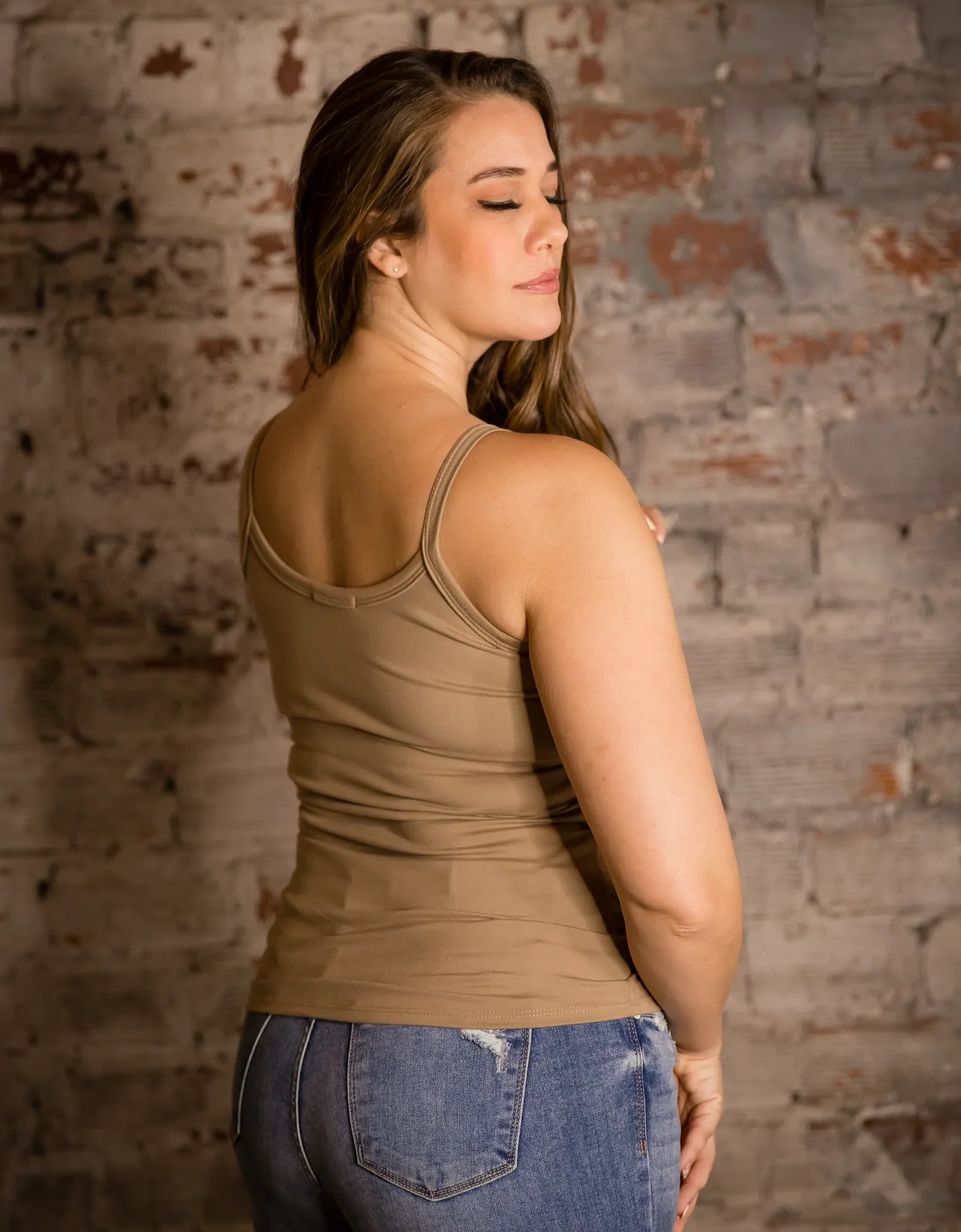 Spaghetti Strap Brami Tank in Black - RTS - Image 12