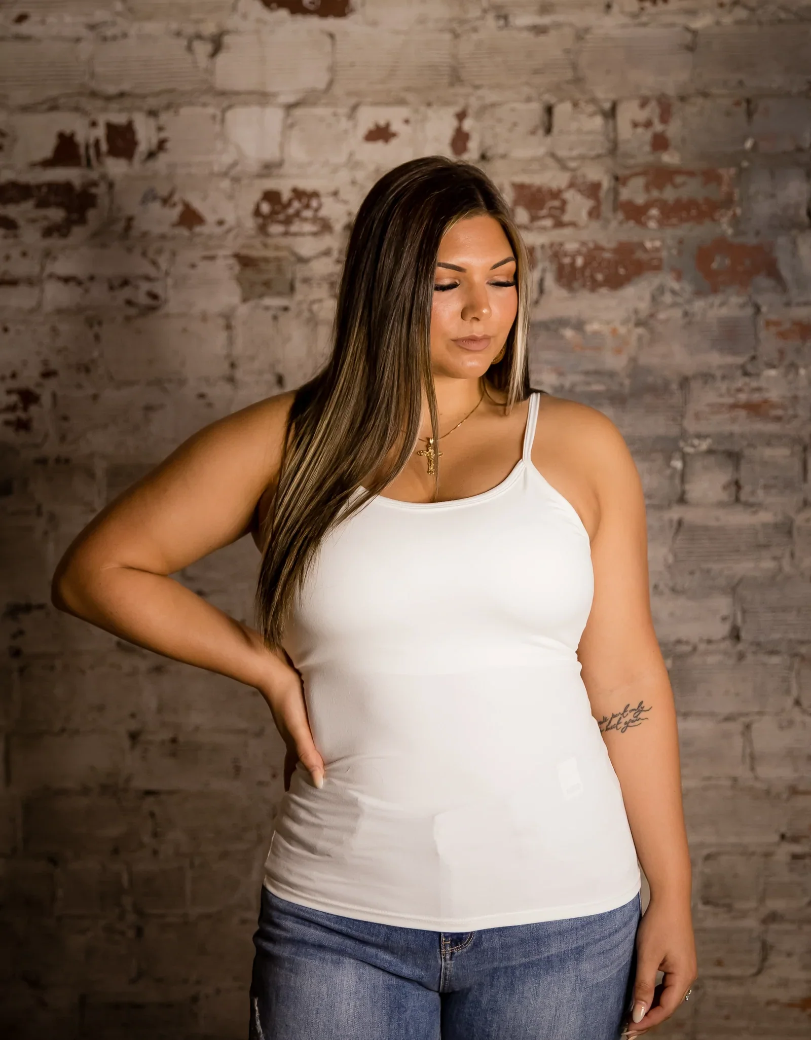 Spaghetti Strap Brami Tank in Black - RTS - Image 5
