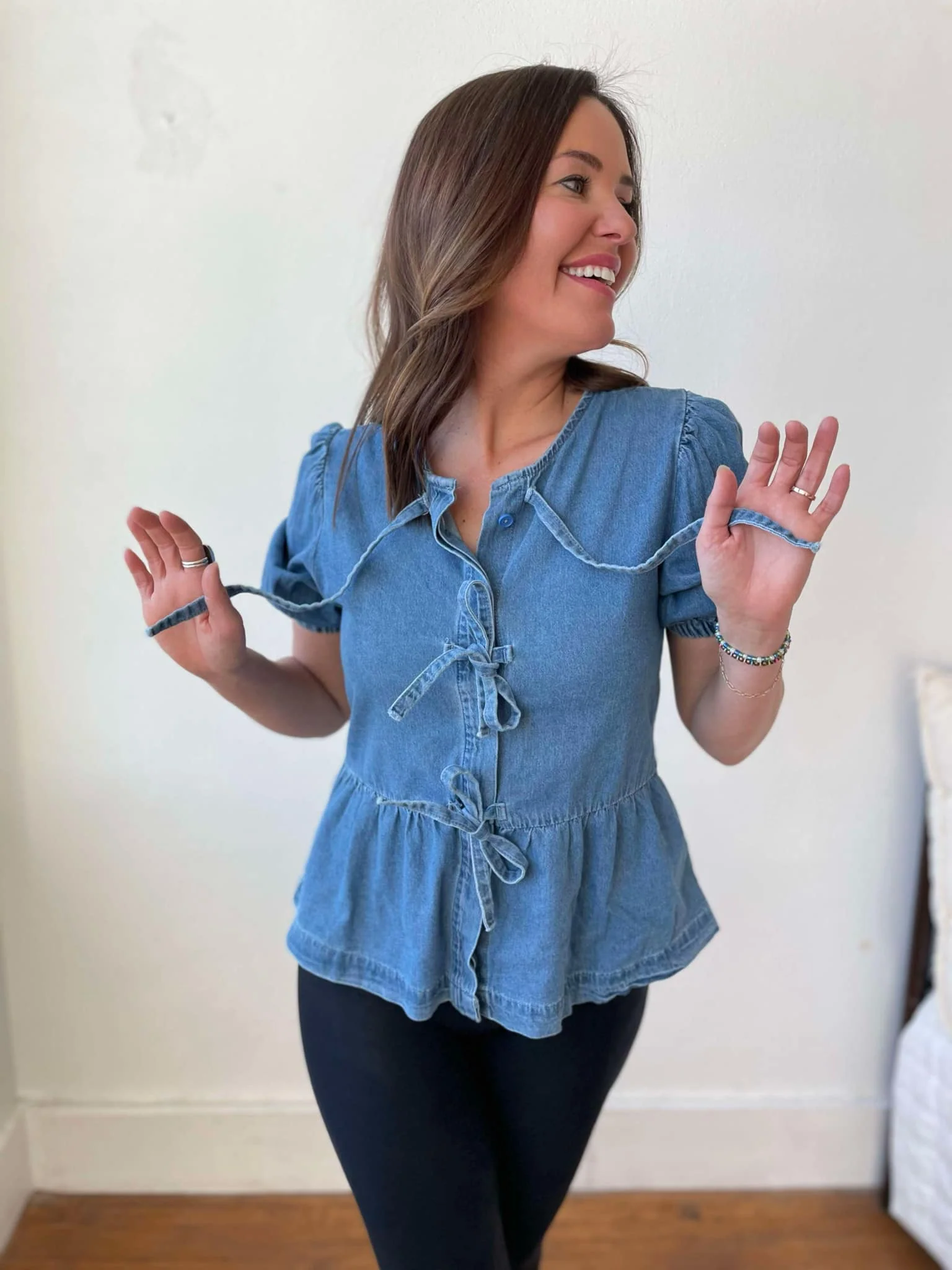 PREORDER: Sweet Escape Peplum Top - Image 5