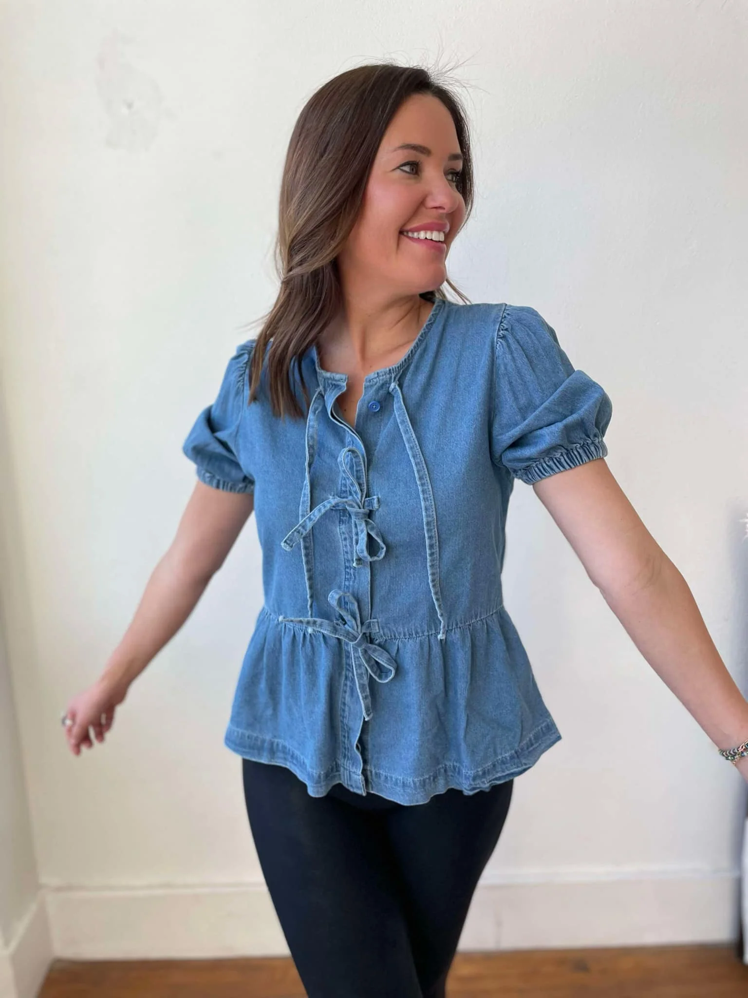 PREORDER: Sweet Escape Peplum Top - Image 6