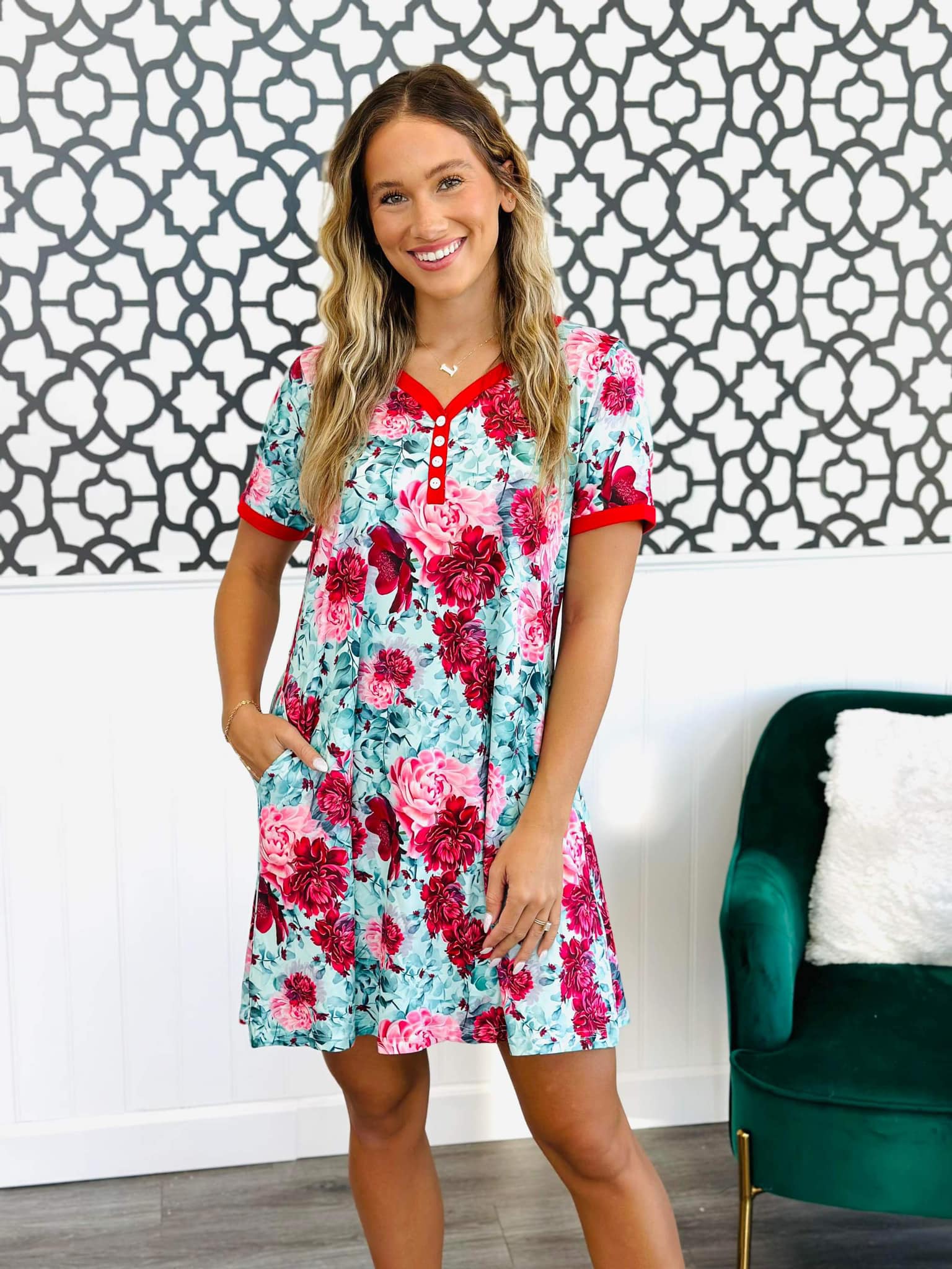 The Comfiest Sleep Dress in Winter Prints - RTS - Image 5