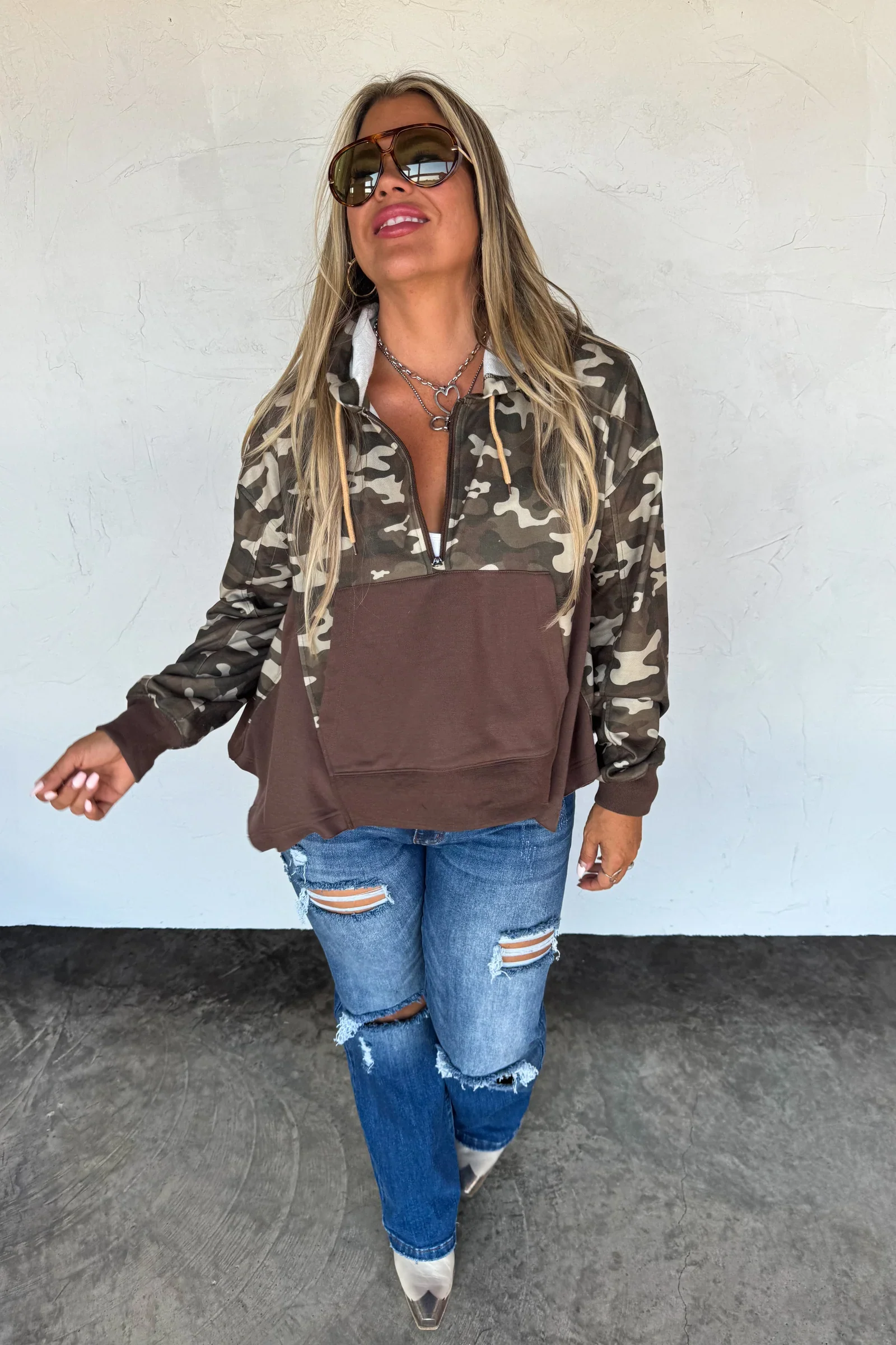 PREORDER: The Hunter Half Zip Hoodie Pullover - Image 3