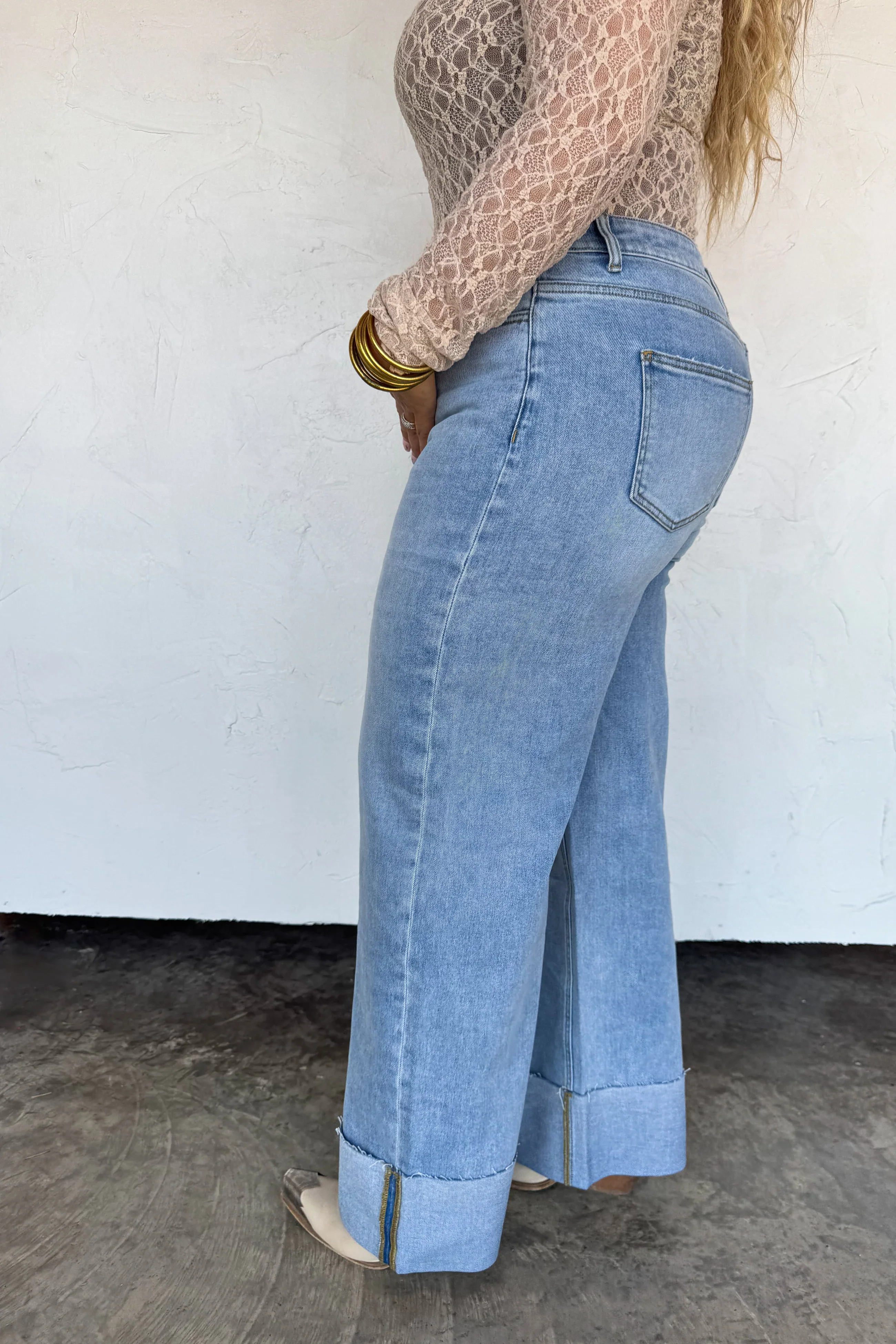 PREORDER: The Leni Wide Cuff Jean - Image 3