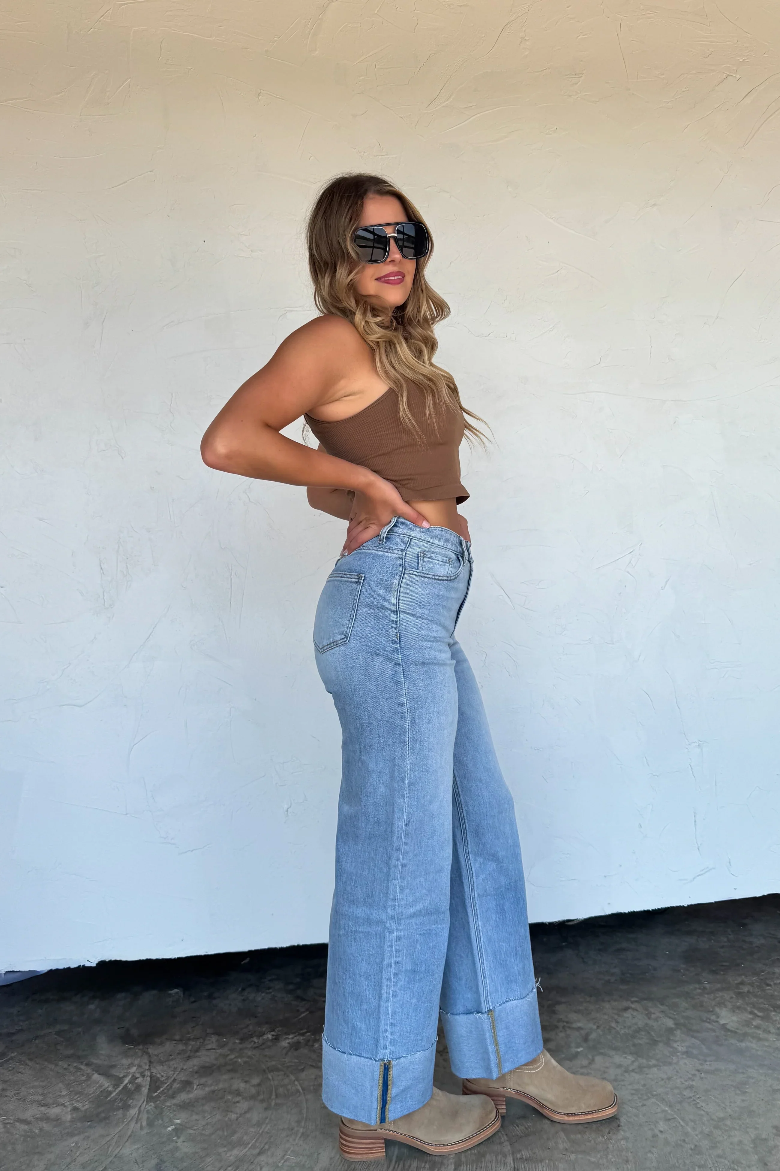 PREORDER: The Leni Wide Cuff Jean - Image 5