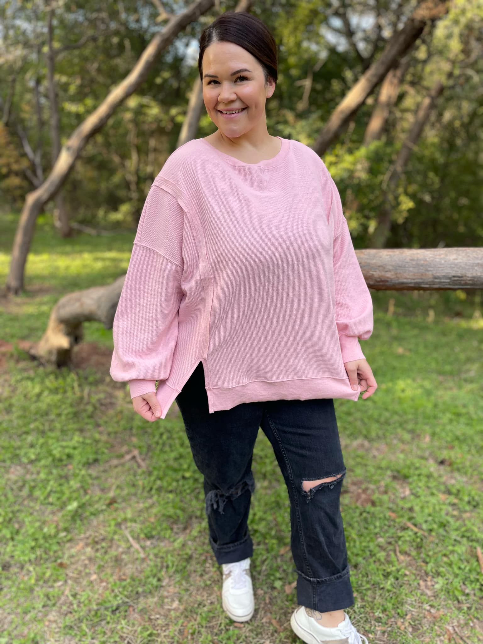 PREORDER: Thinking It Over Waffle Knit Pullover in Three Colors - Image 11