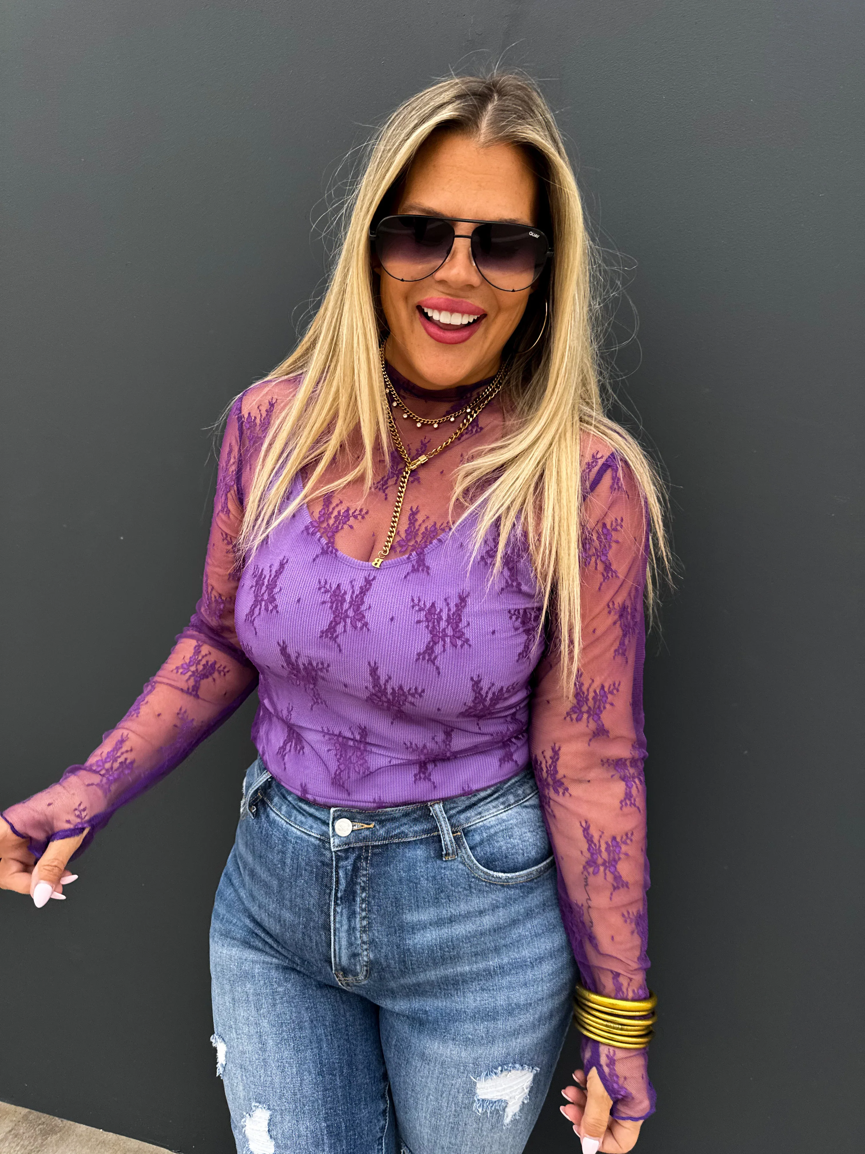 Valentine Roxy Lace Top in Five Colors - RTS - Image 2