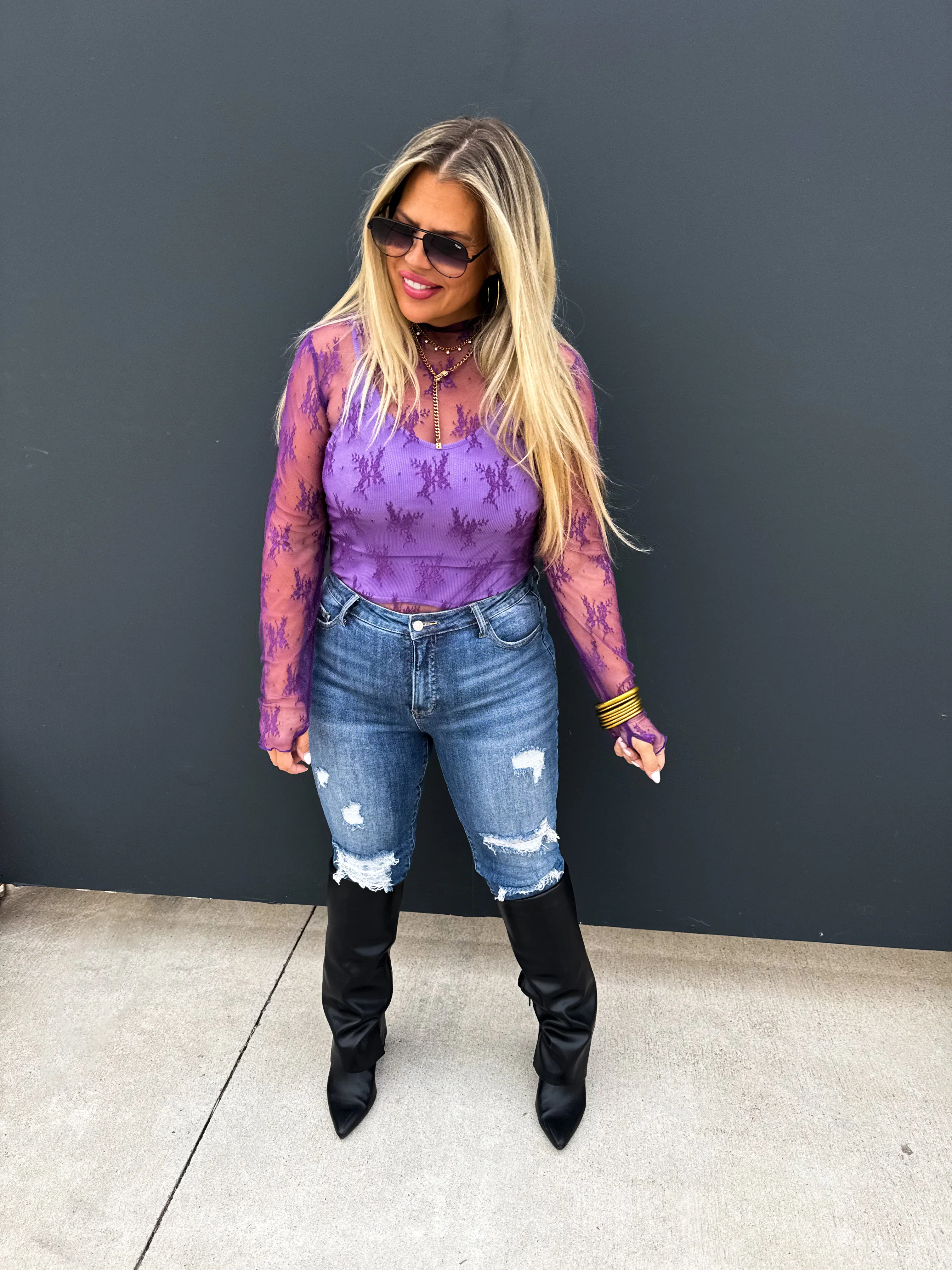 Valentine Roxy Lace Top in Five Colors - RTS - Image 3