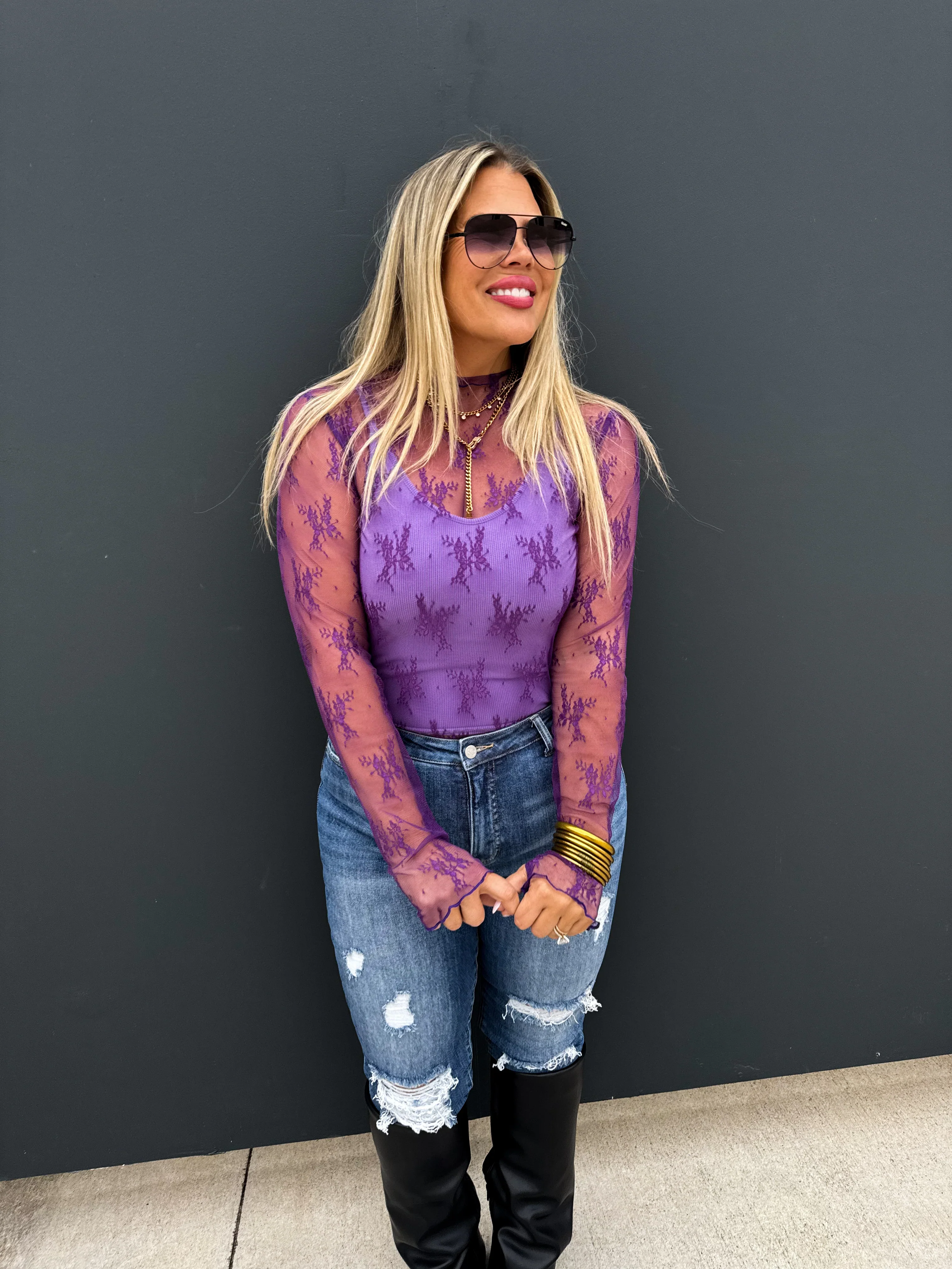 Valentine Roxy Lace Top in Five Colors - RTS - Image 4