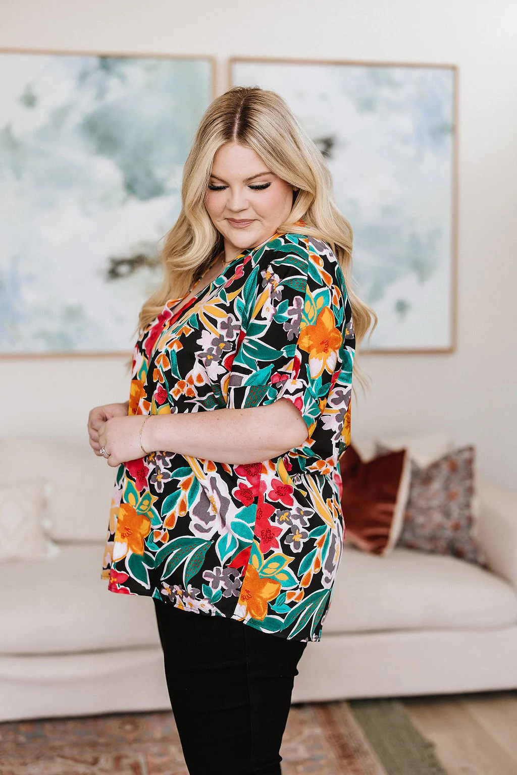 Pretty in Paradise Floral Blouse - 6/9/2023 - Image 6