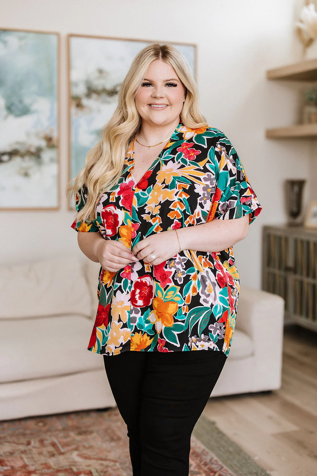 Pretty in Paradise Floral Blouse - 6/9/2023 - Image 9