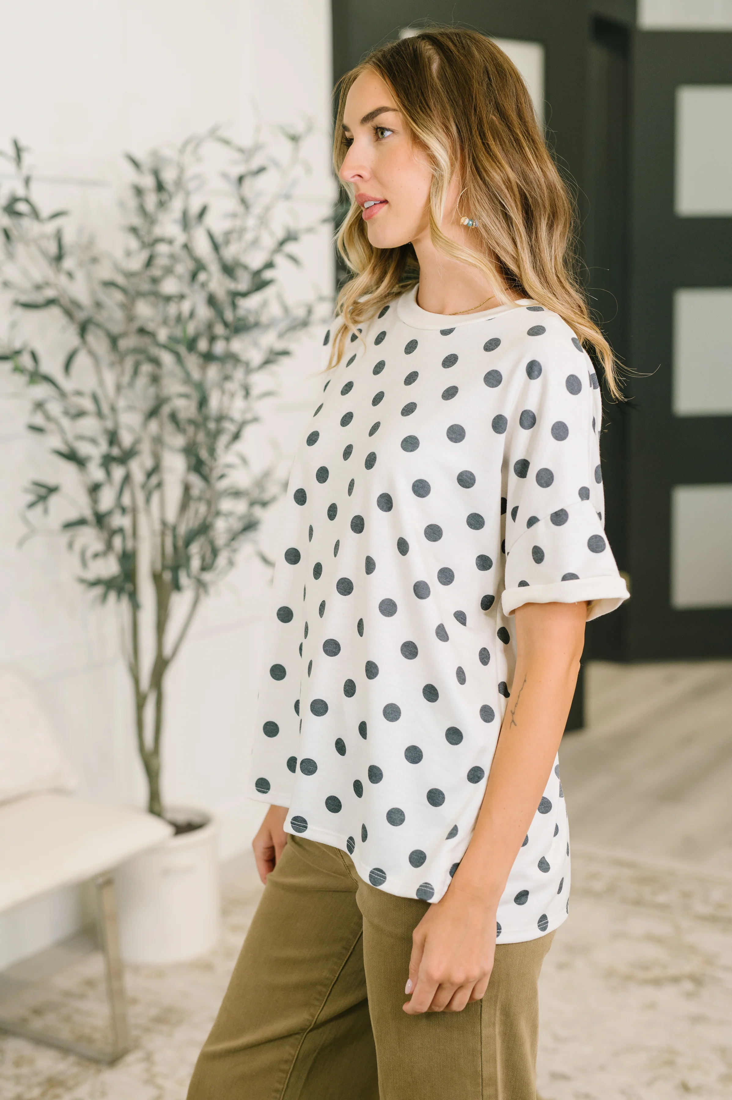 Pretty in Polka Oversized Drop Shoulder Tee - 7/7/2026 - Image 4