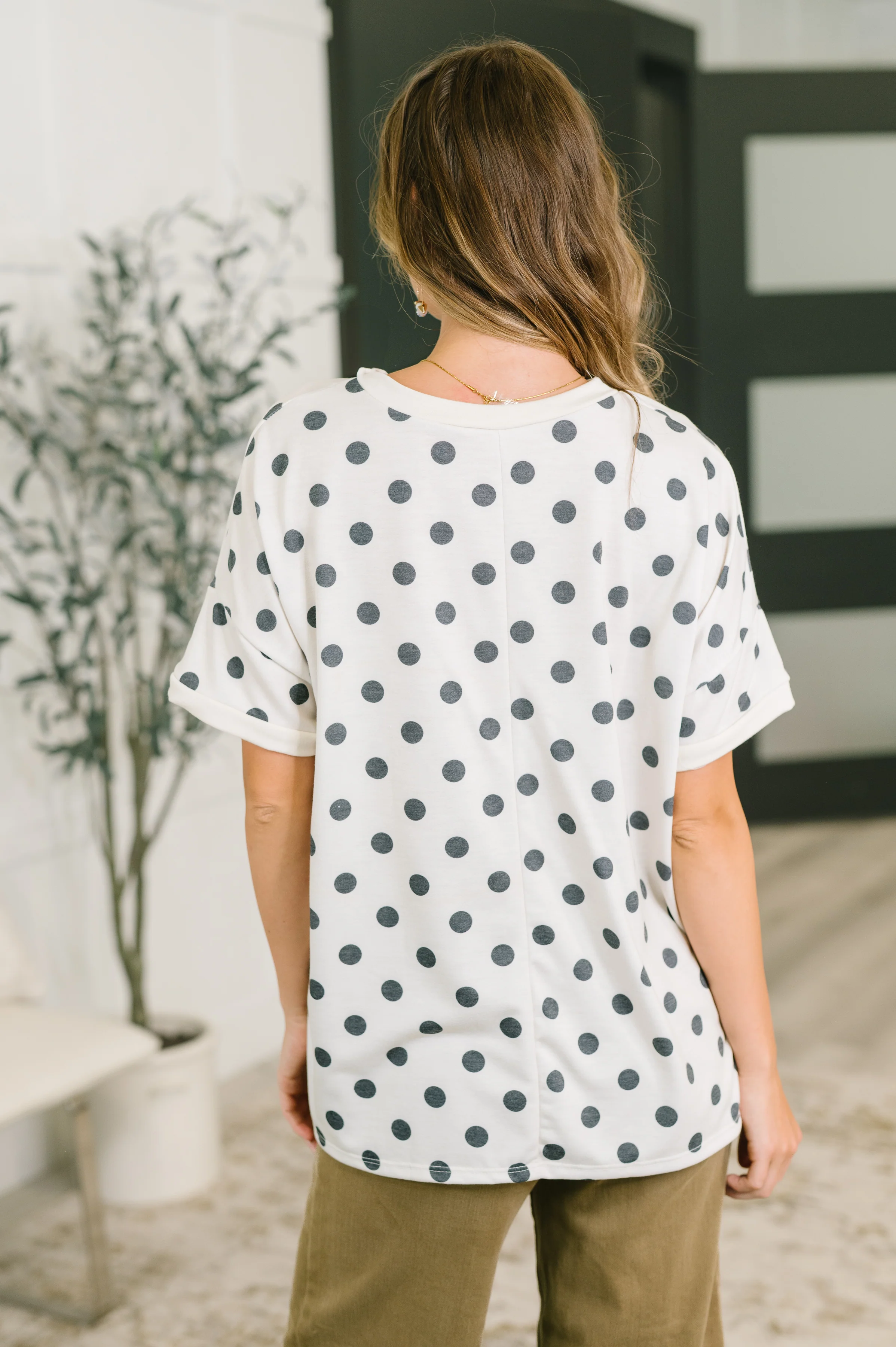 Pretty in Polka Oversized Drop Shoulder Tee - 7/7/2026 - Image 5