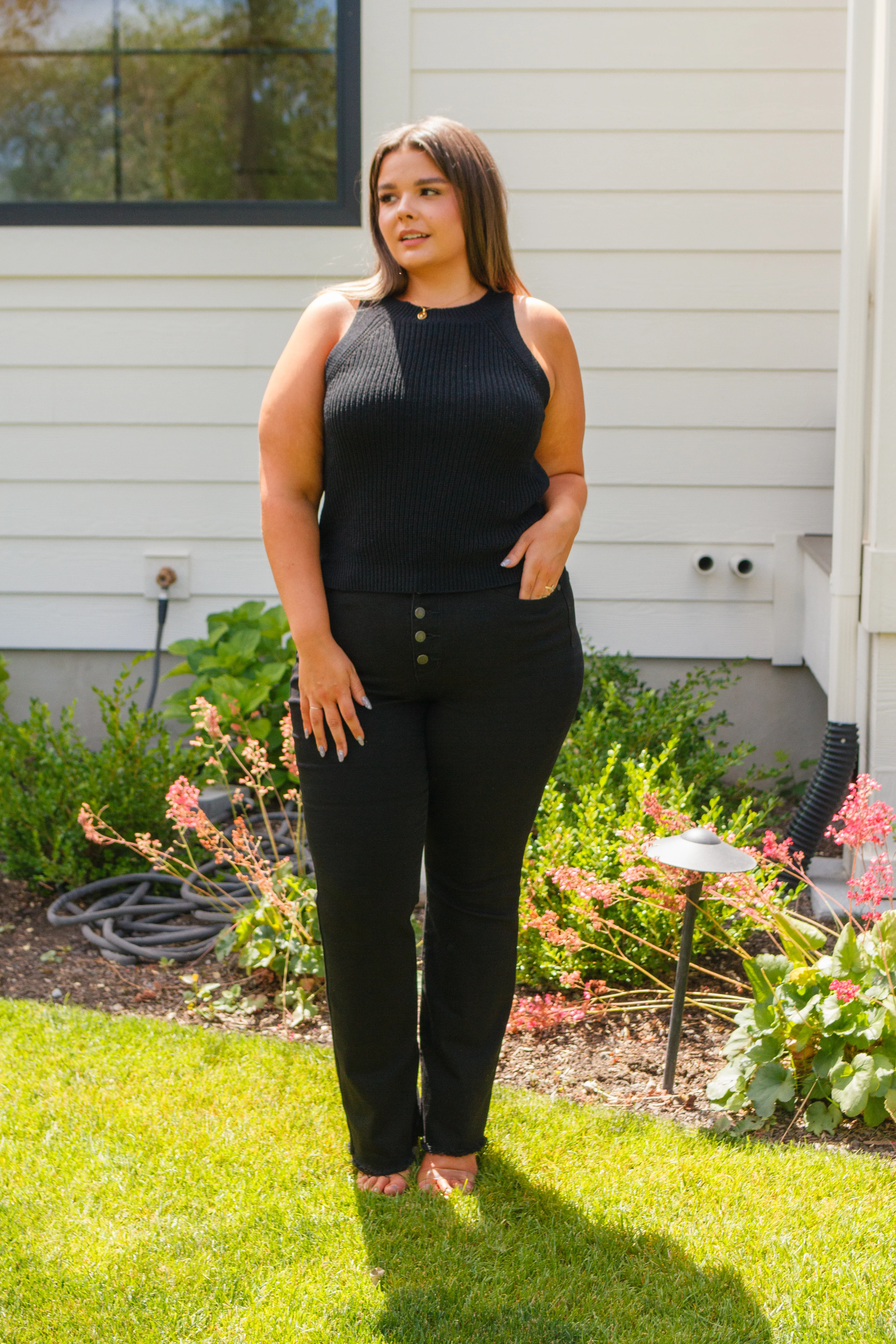 Previous Engagement Halter Neck Sweater Tank in Black - 8/15/2023 - Image 8