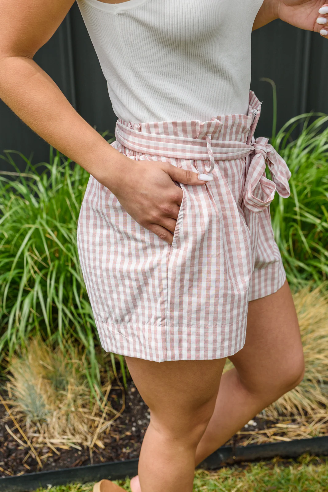 Prim & Pretty Gingham Tie Shorts - 5/24/2022 - Image 5