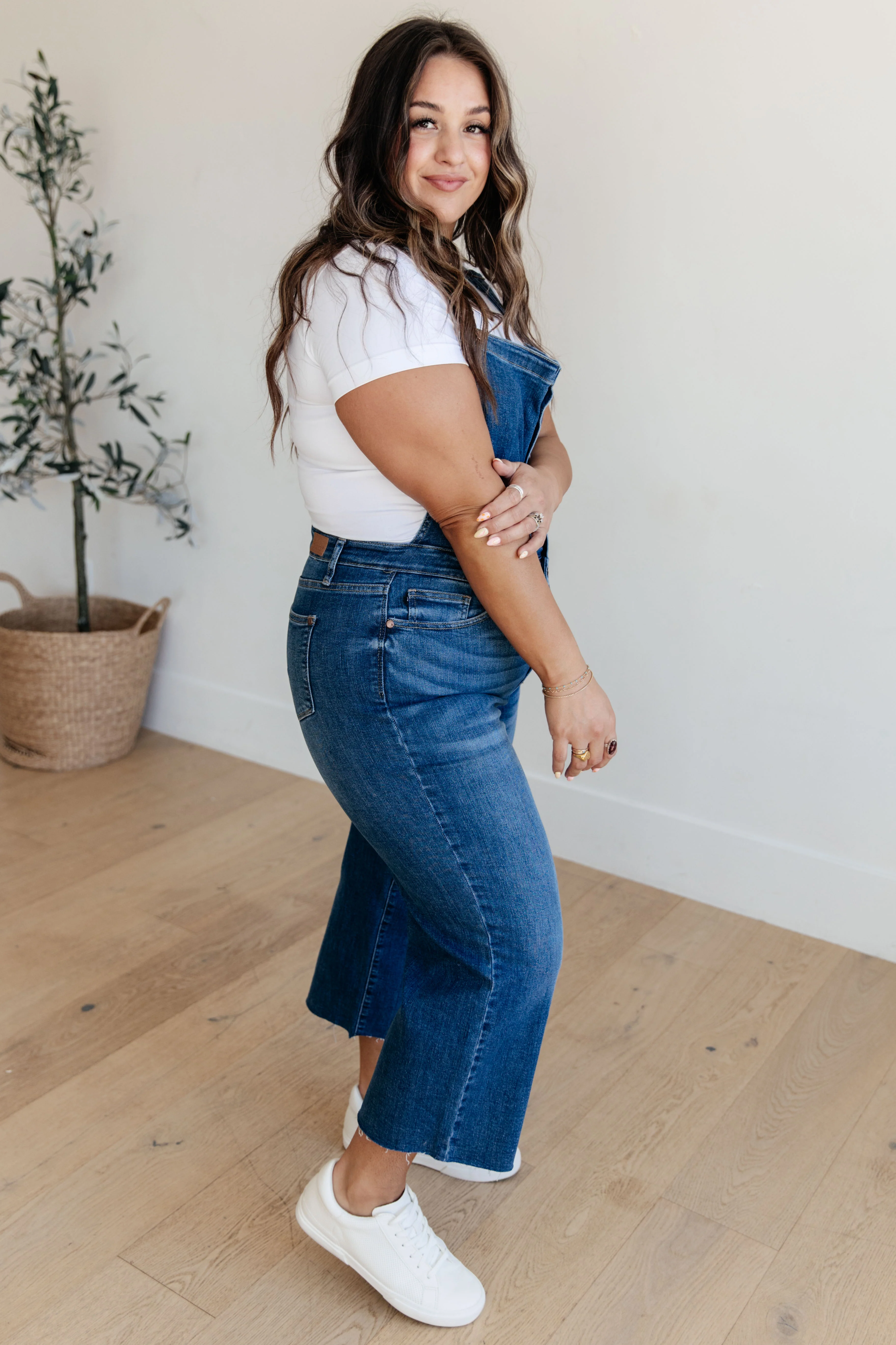 Priscilla High Rise Crop Wide Leg Denim Overalls - 2/21/2024 - Image 6