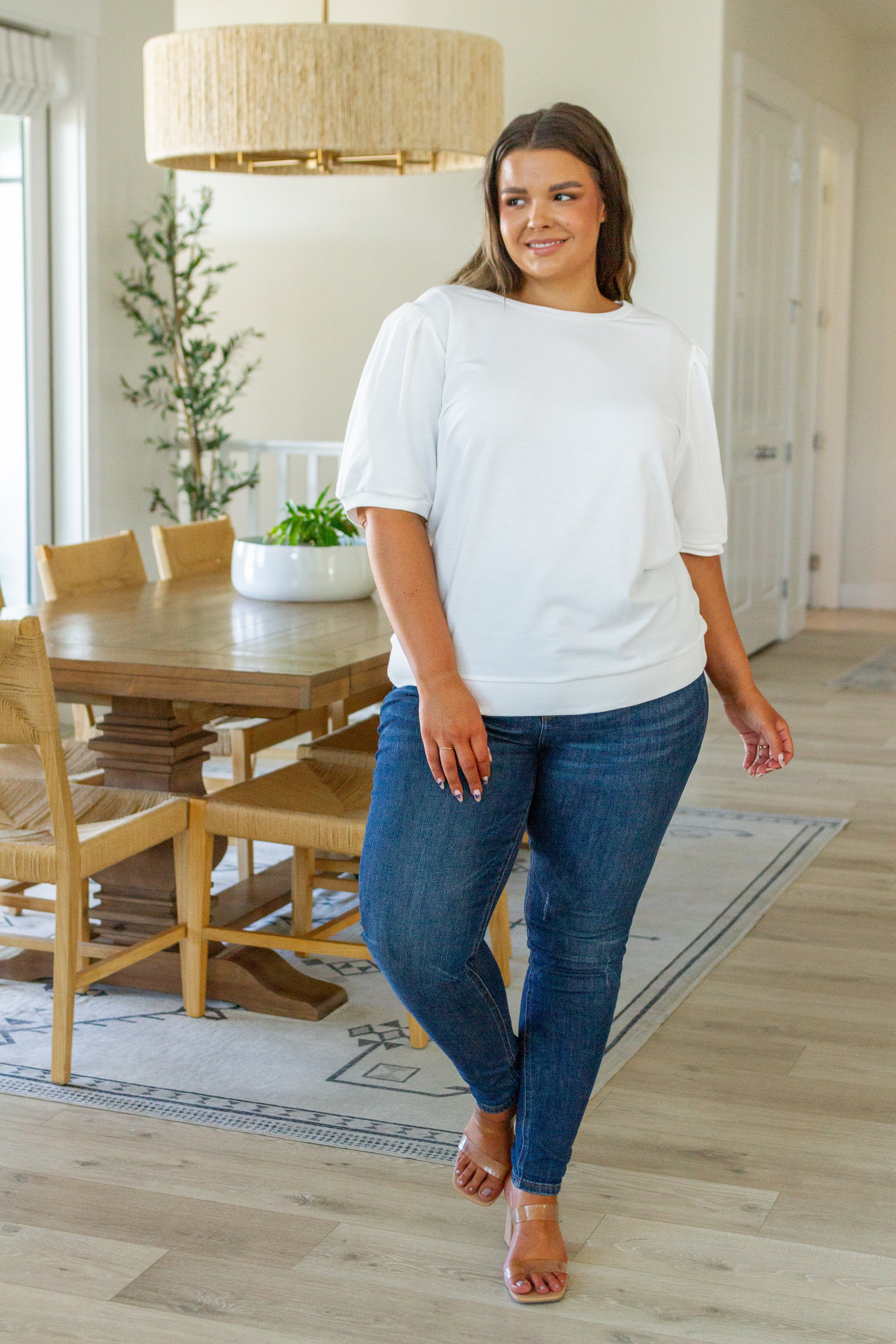 Pristine Puff Sleeve Top in White - 8/1/2023 - Image 7