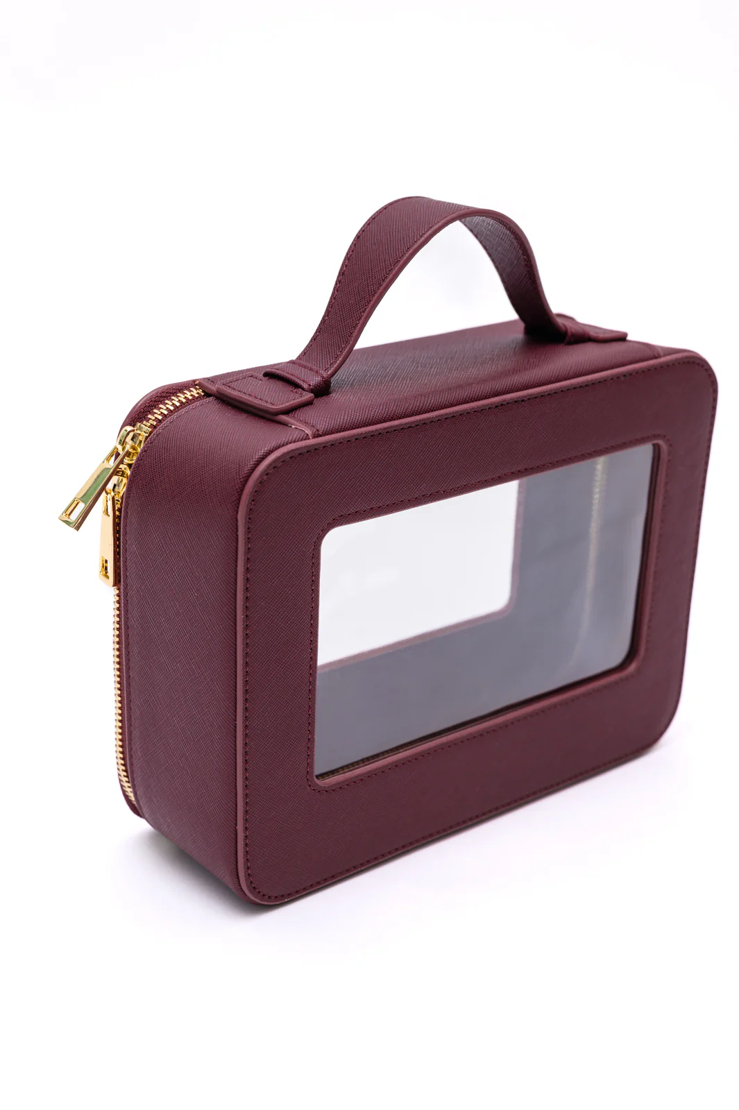 PU Leather Travel Cosmetic Case in Wine - 11/27/2023 - Image 6