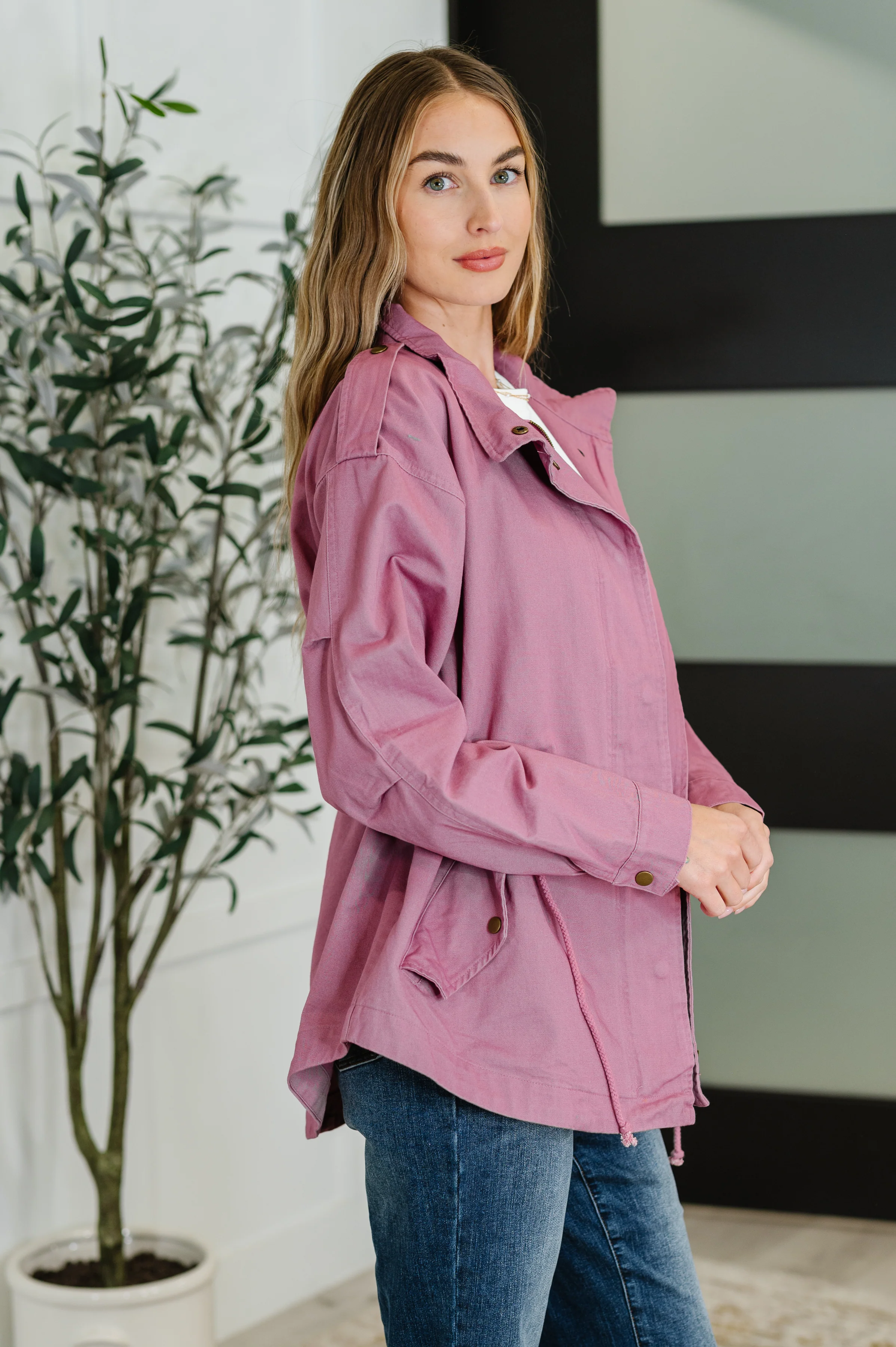 Puddle Jumper Full Front Zip Up Jacket in Mauve - 8/19/2025 - Image 4