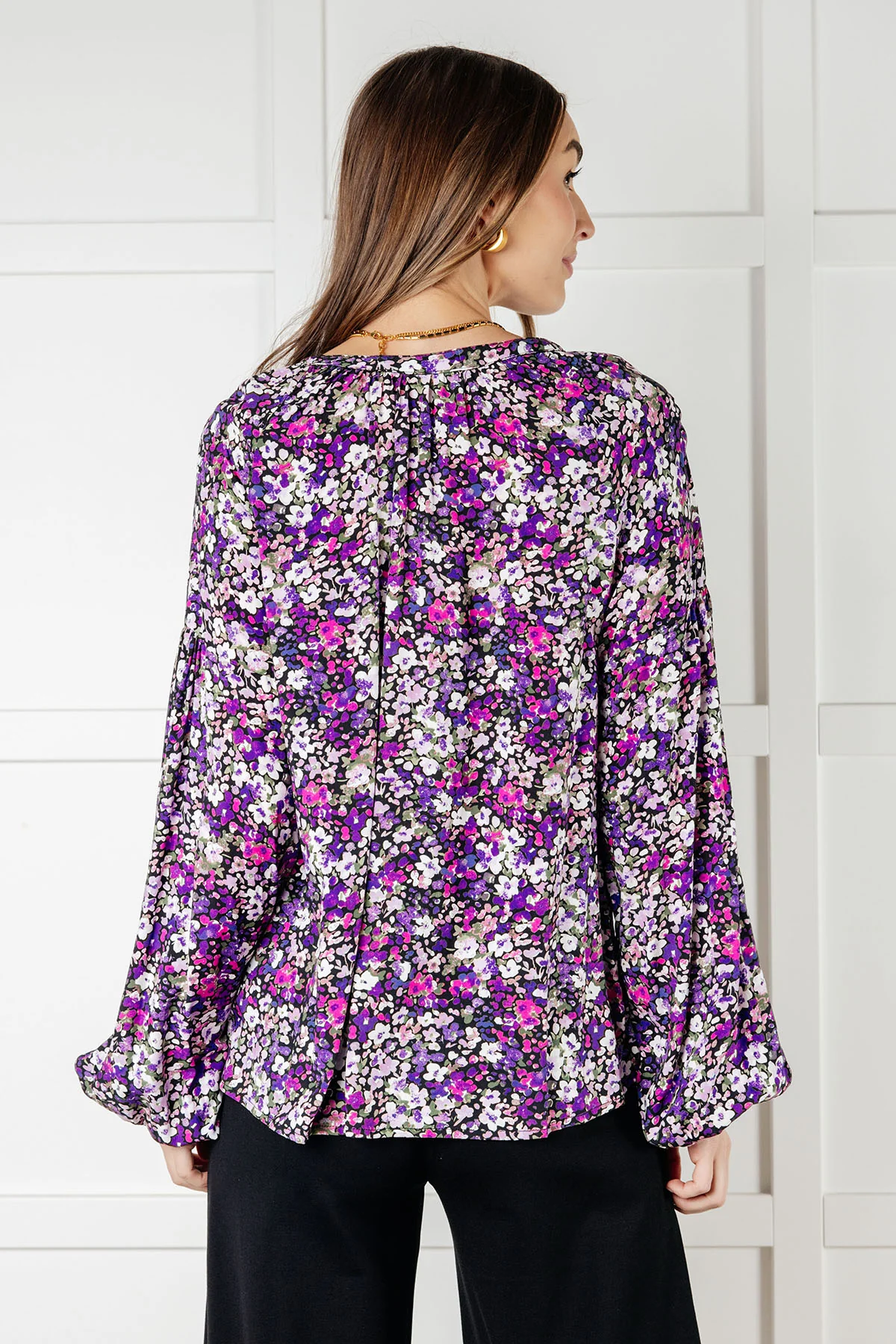Pulled Together Ditsy Floral Bubble Sleeve Blouse - 12/31/2024 - Image 7