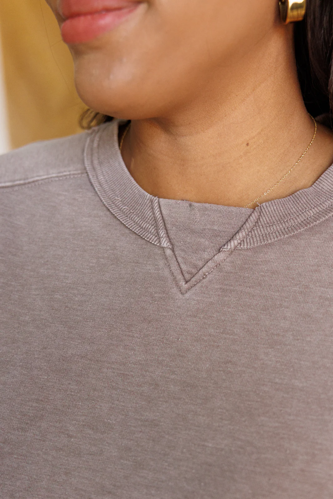 Quick Fix Mineral Wash Crew Neck Pullover in Mocha - 9/19/2024 - Image 7