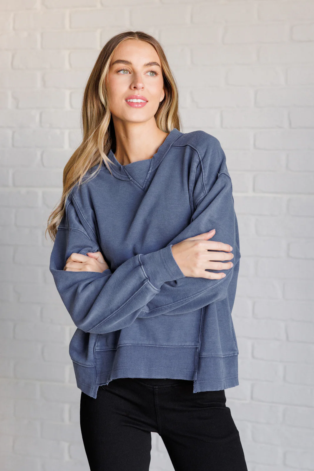 Quick Fix Mineral Wash Crew Neck Pullover in Psychic - 9/19/2024 - Image 2