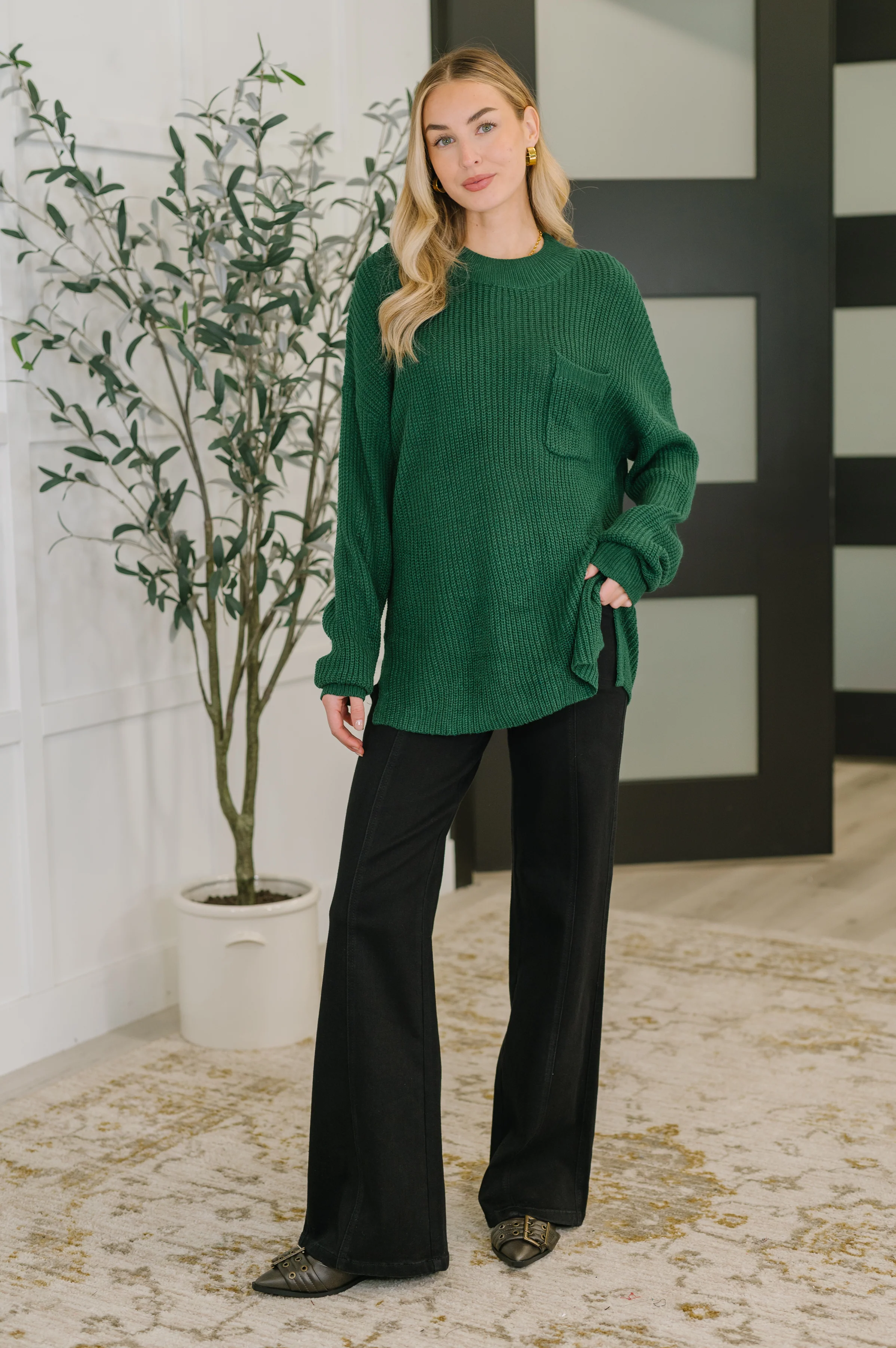 Quick Nap Textured Pullover in Hunter Green - 11/14/2025 - Image 3