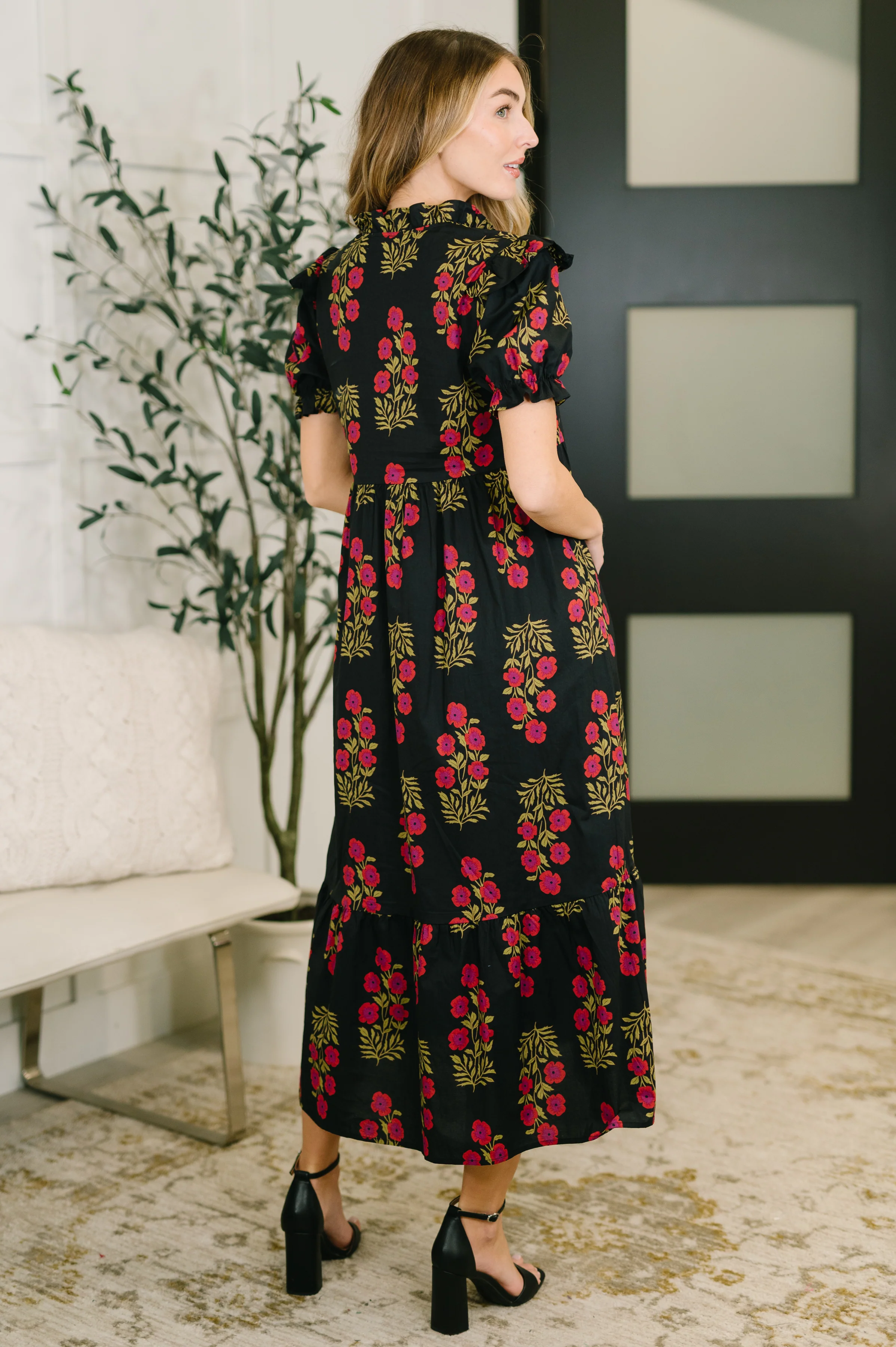Quiet Life Notch Neck Tiered Dress in Black - 3/10/2026 NEW - Image 4