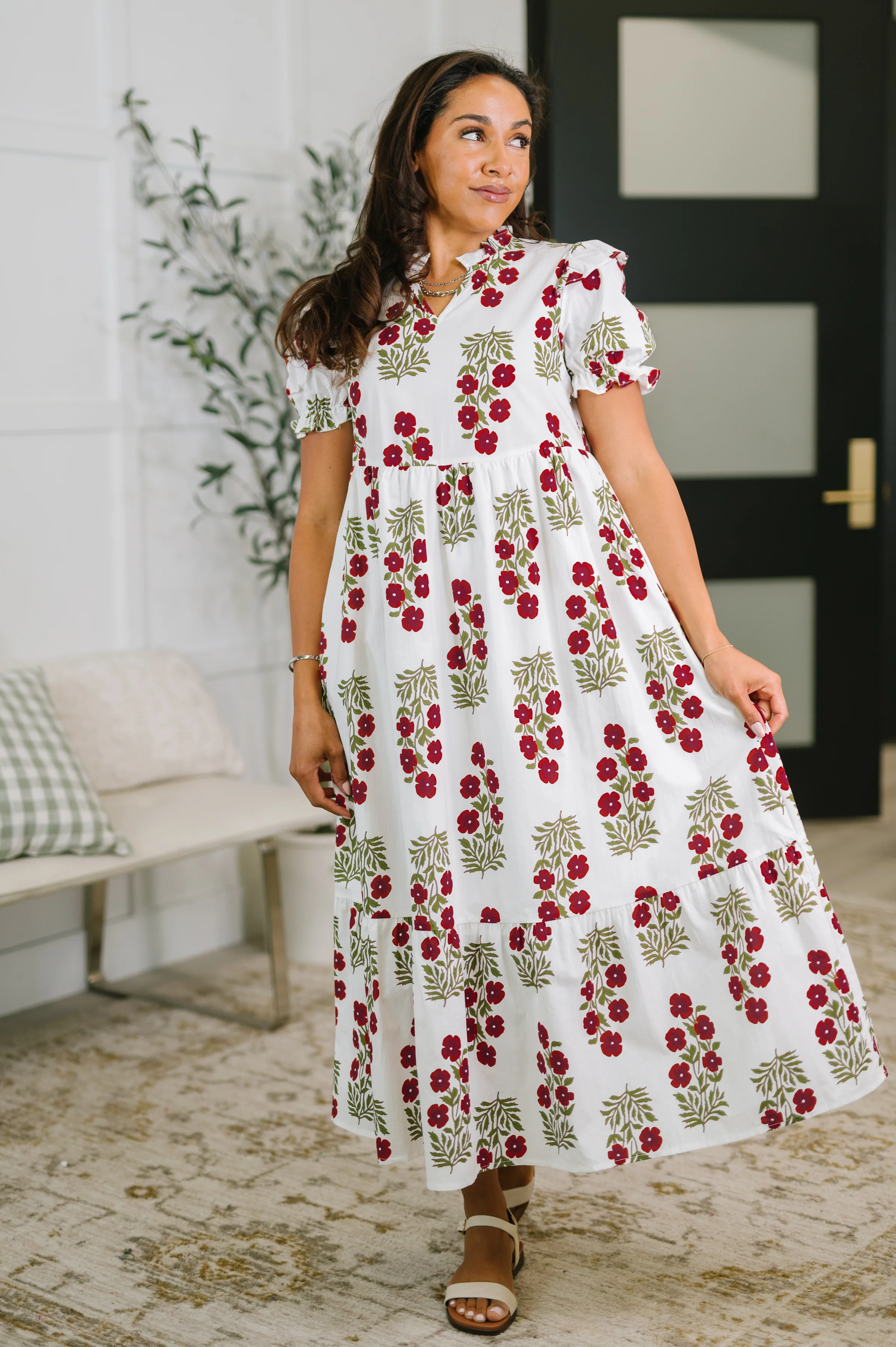 Quiet Life Notch Neck Tiered Dress in White - 5/5/2026 NEW - Image 3