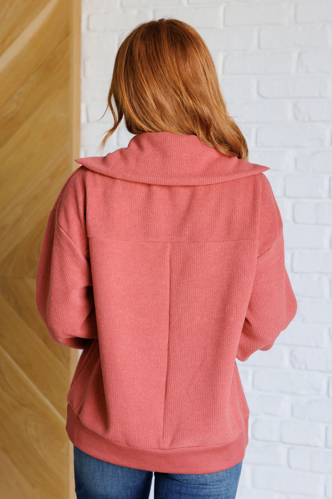 Quite the Impression Half Zip Pullover in Rust - 9/26/2024 - Image 9
