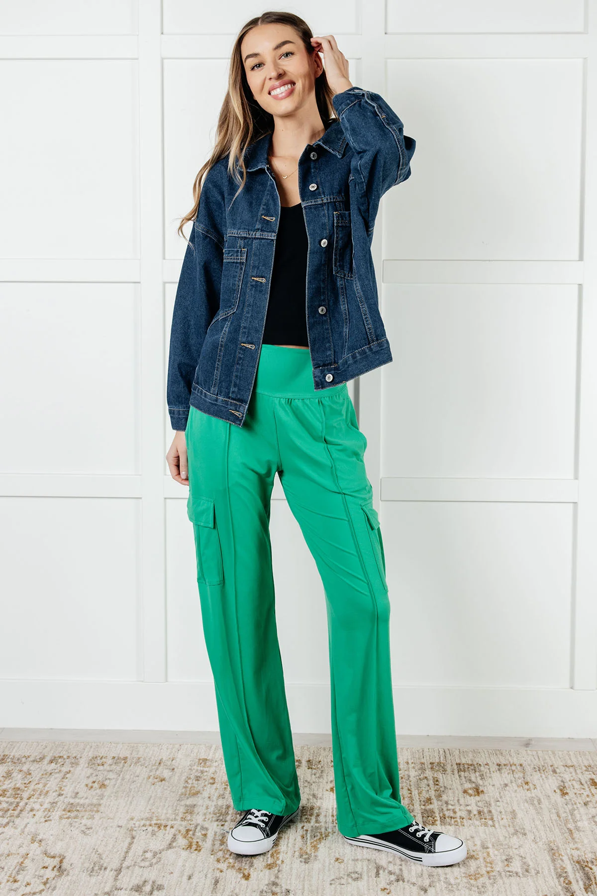 Race to Relax Cargo Pants in Emerald Green - 1/2/2025 - Image 6