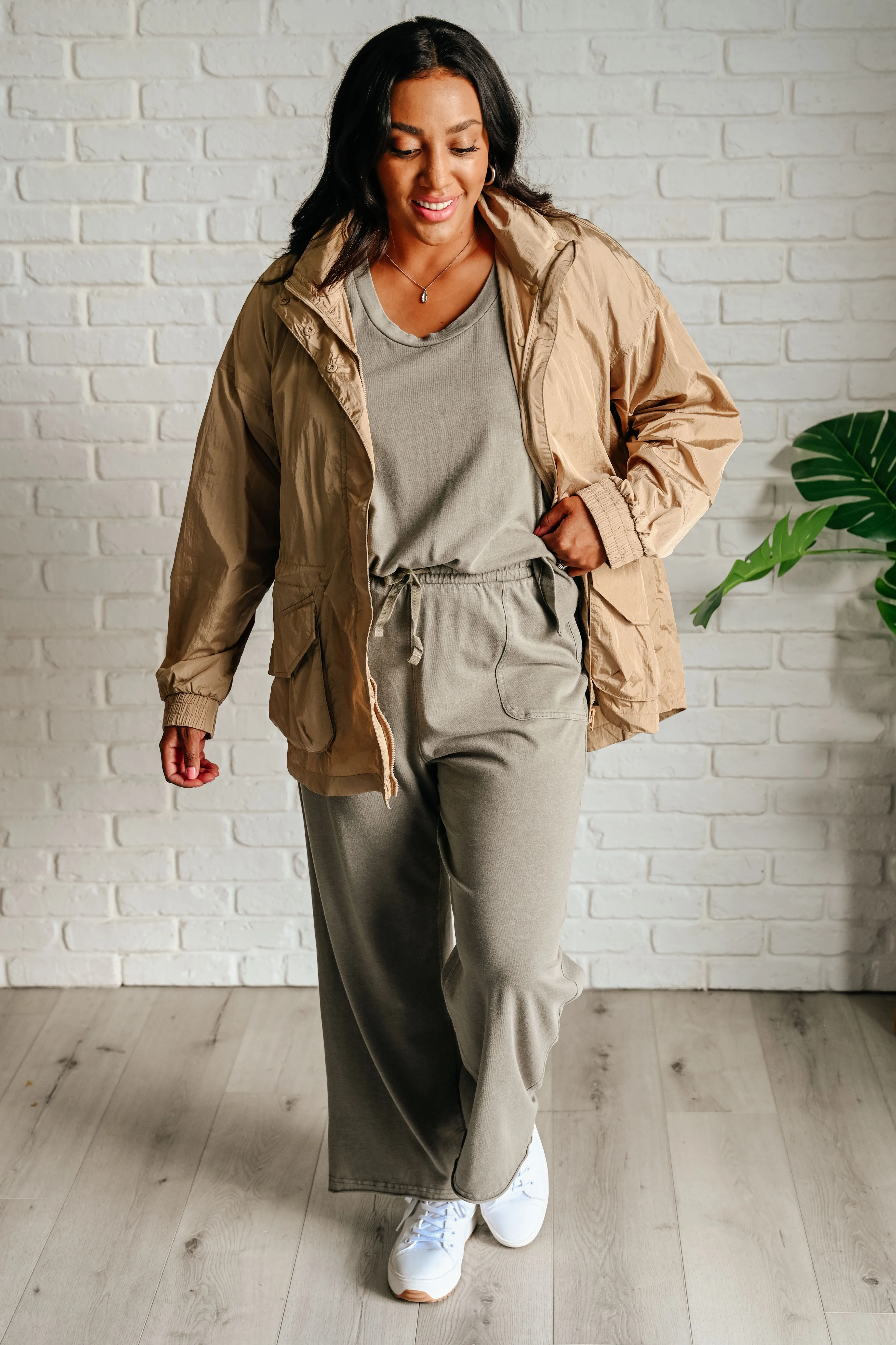 Rain, Rain Go Away Parachute Jacket in Camel - 8/15/2024 - Image 4