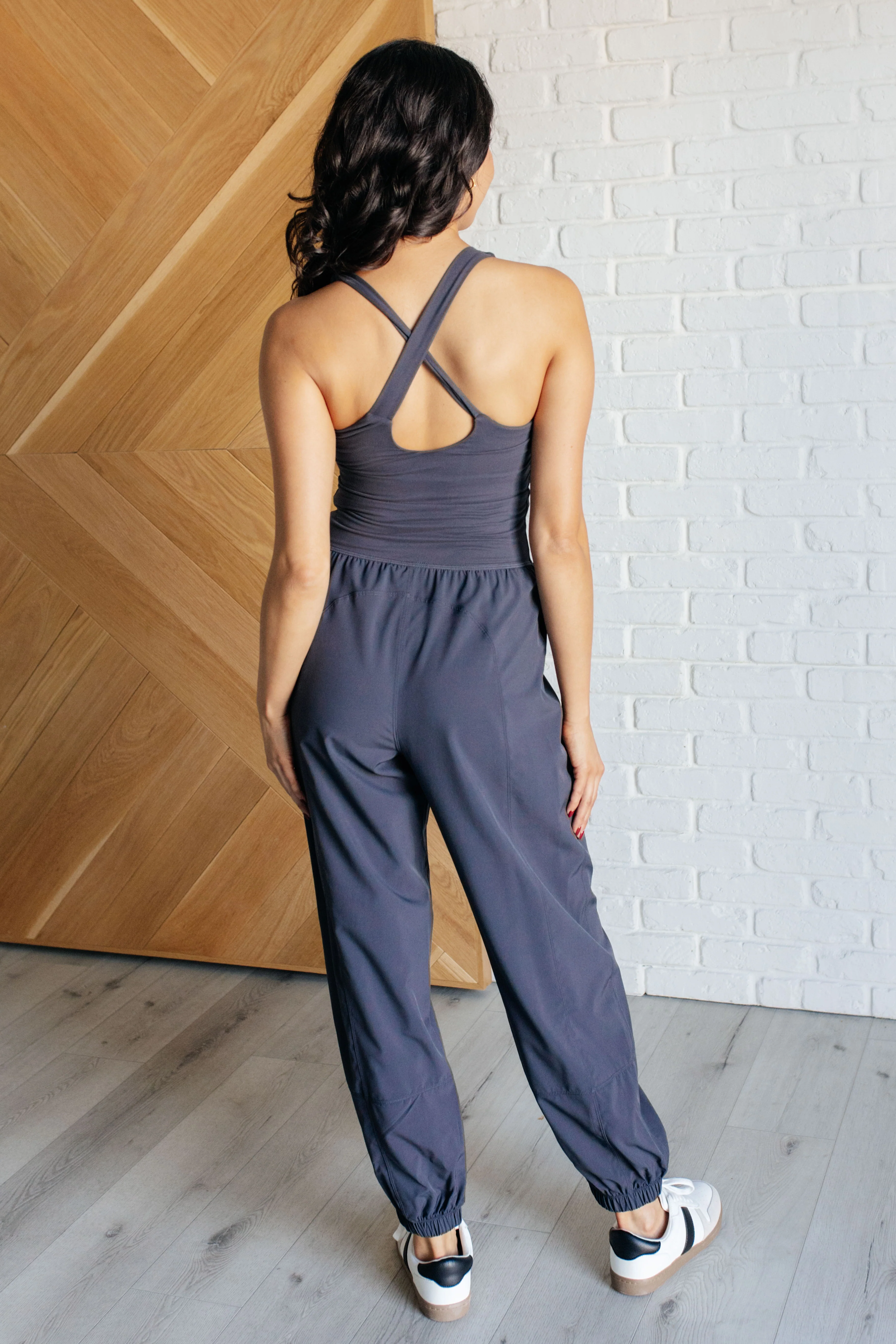 Raising Heart Rate Cutout Jumpsuit in Charcoal - 10/17/2024 - Image 7