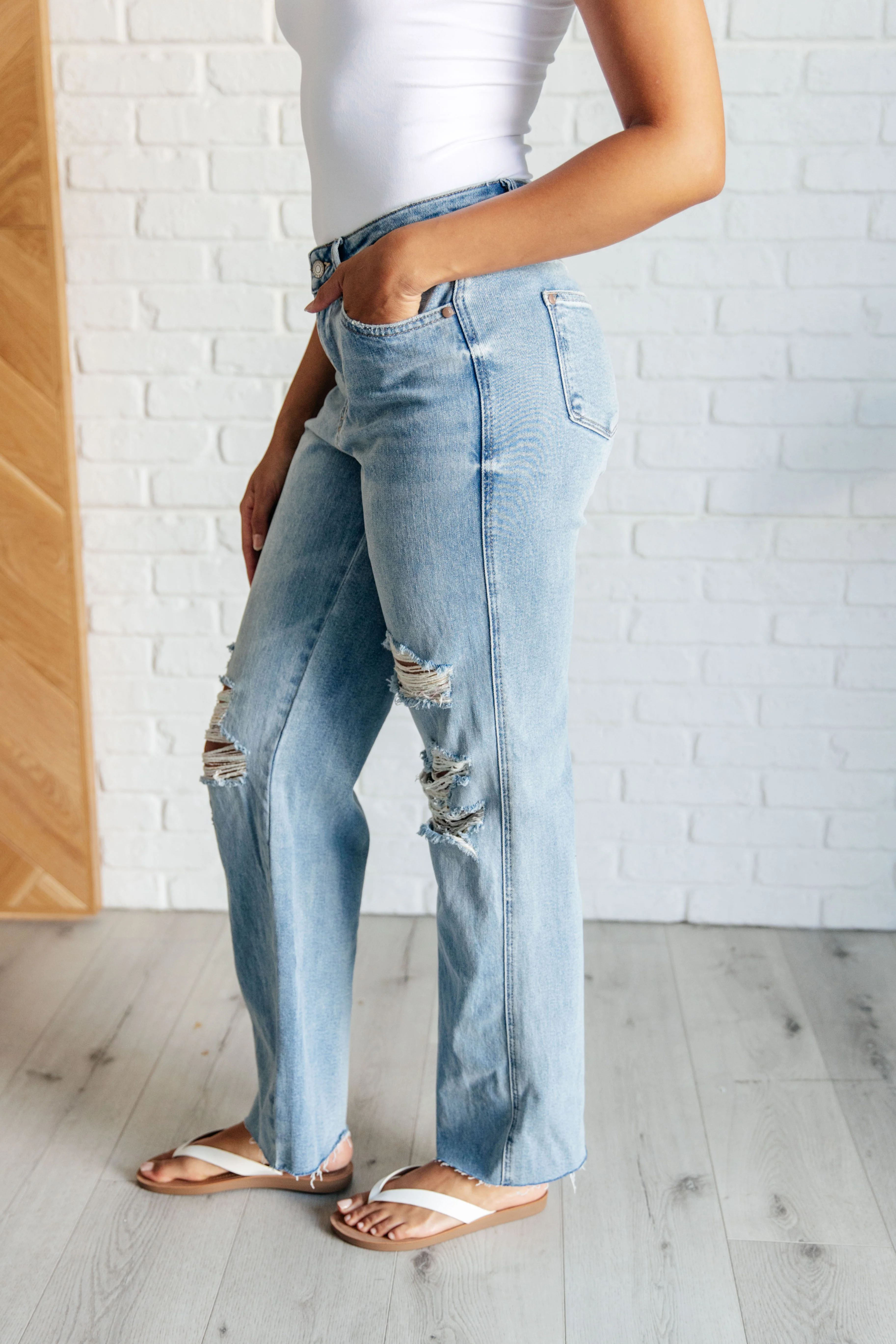Ramona High Rise Rigid Magic Destroyed Straight Jeans - 7/17/2024 - Image 6