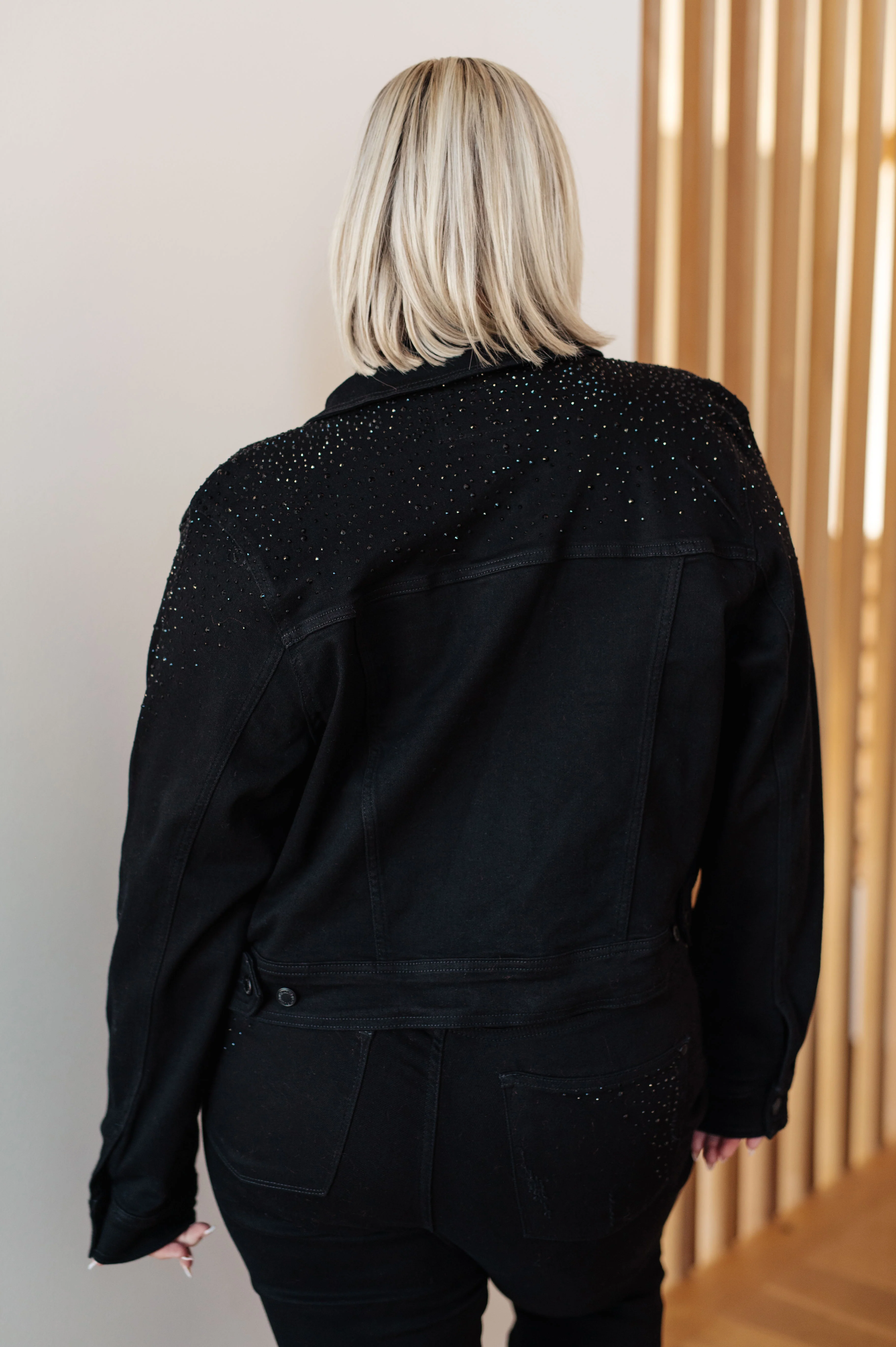 Reese Rhinestone Denim Jacket in Black - 12/13/2023 - Image 10