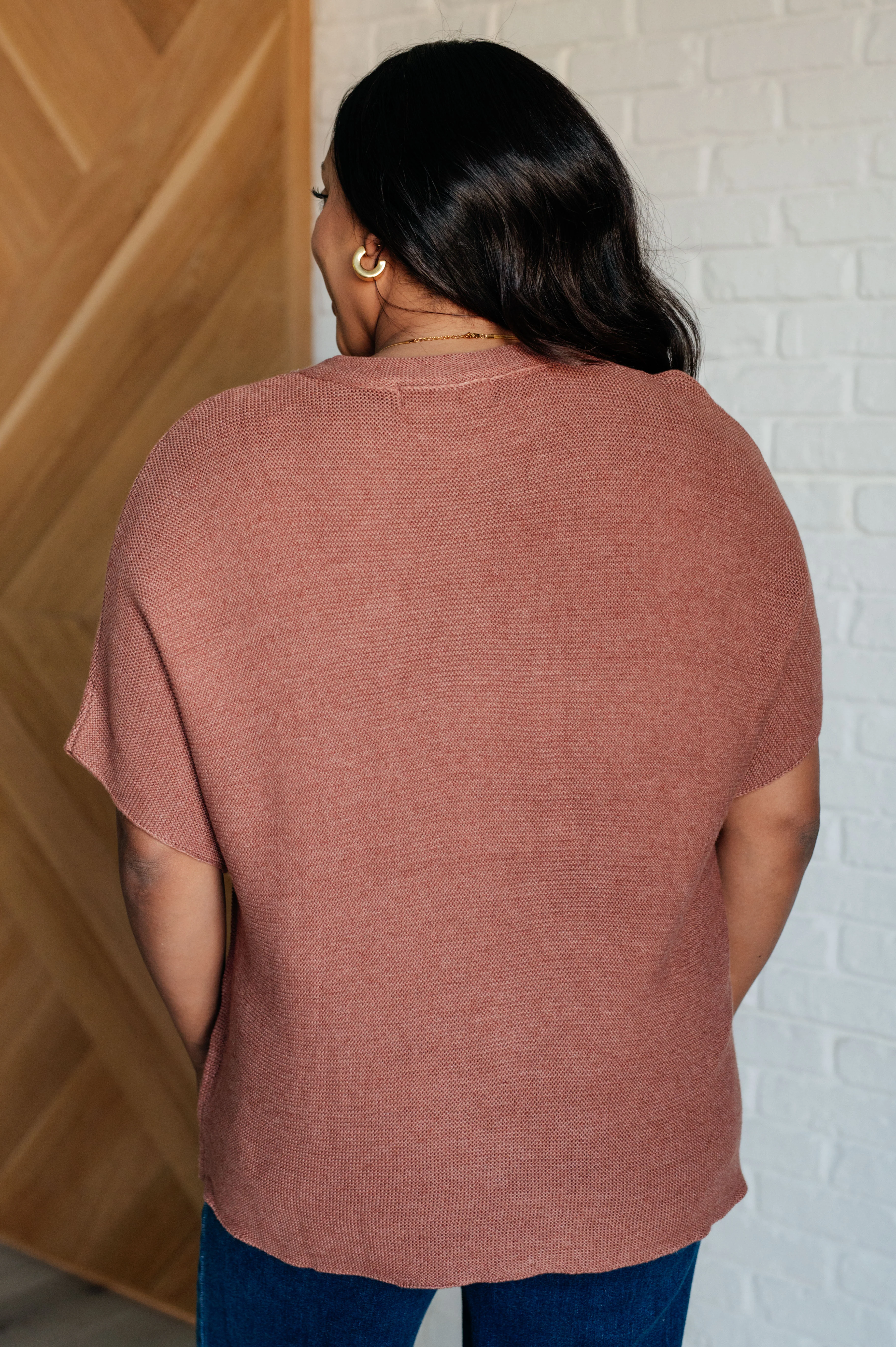 Relaxing Away Dolman Sleeve Knit Top in Coffee - 10/8/2024 - Image 8