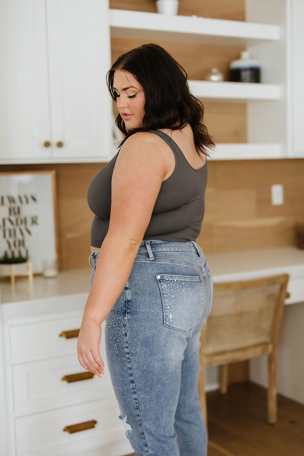 Relevant Ribbed Seamless Reversible Tank in Charcoal - 5/25/2023 - Image 3