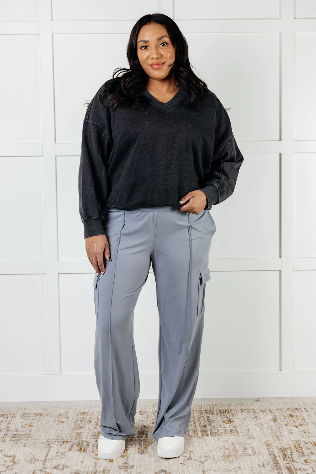 Rep Ready Mineral Wash French Terry Pullover in Black - 1/2/2025 - Image 4