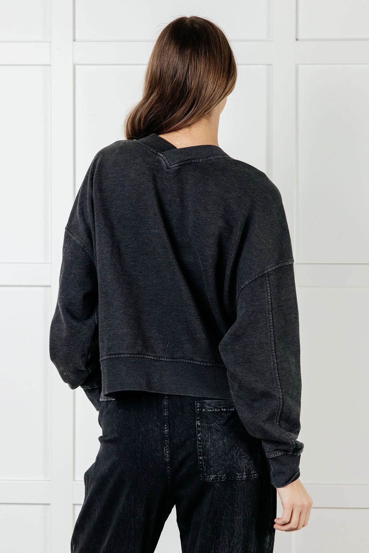 Rep Ready Mineral Wash French Terry Pullover in Black - 1/2/2025 - Image 9