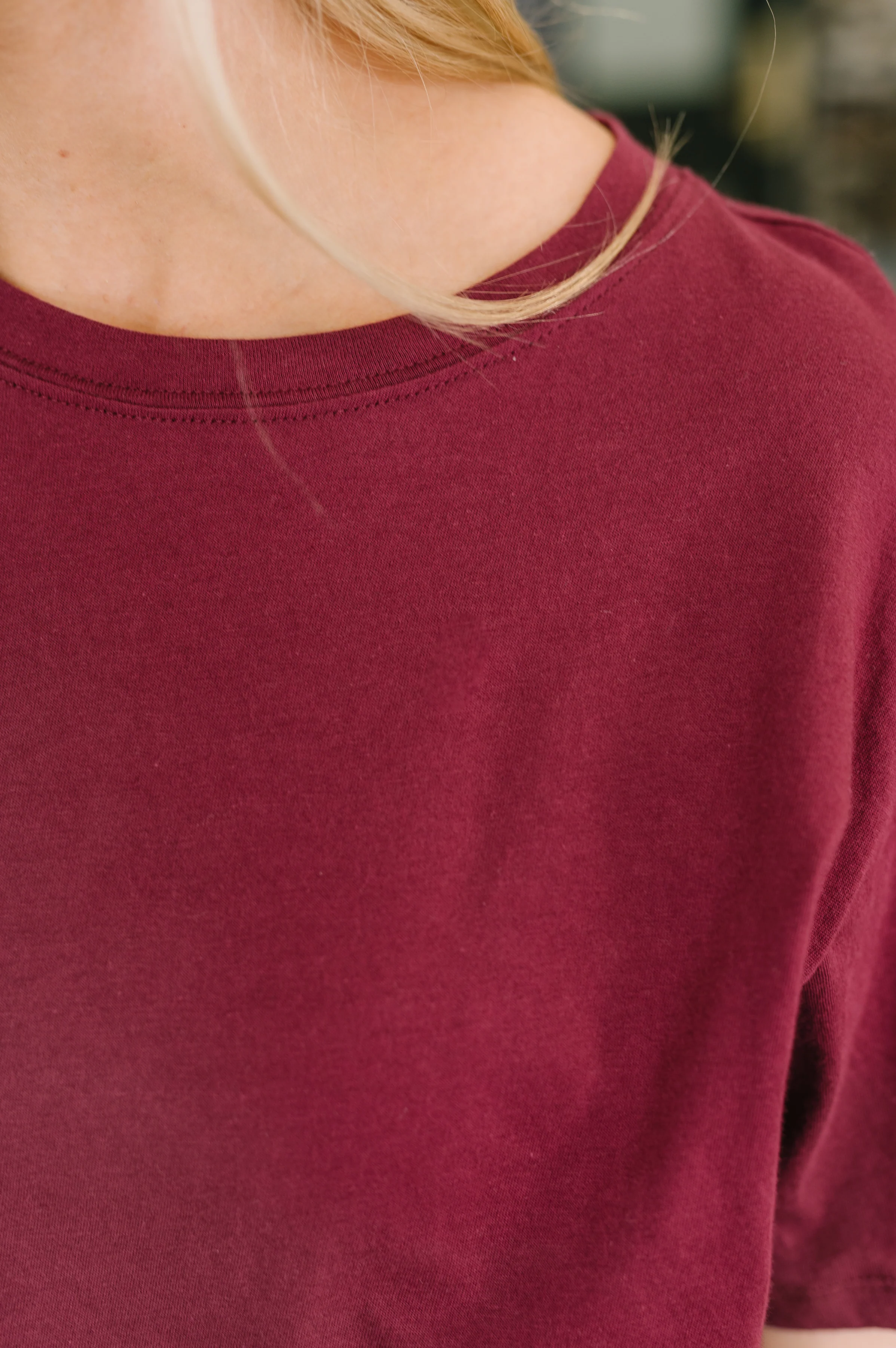Rest Assured Basic Relaxed Tee in Cabernet - 6/17/2026 - Image 3