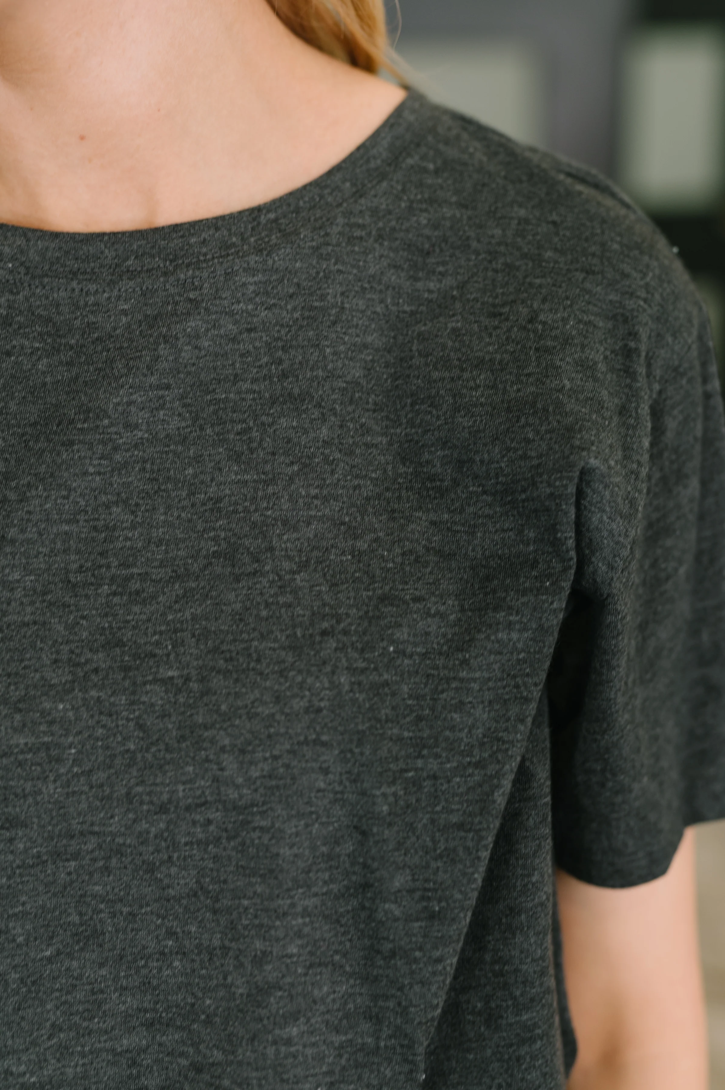 Rest Assured Basic Relaxed Tee in Charcoal - 6/17/2026 - Image 3