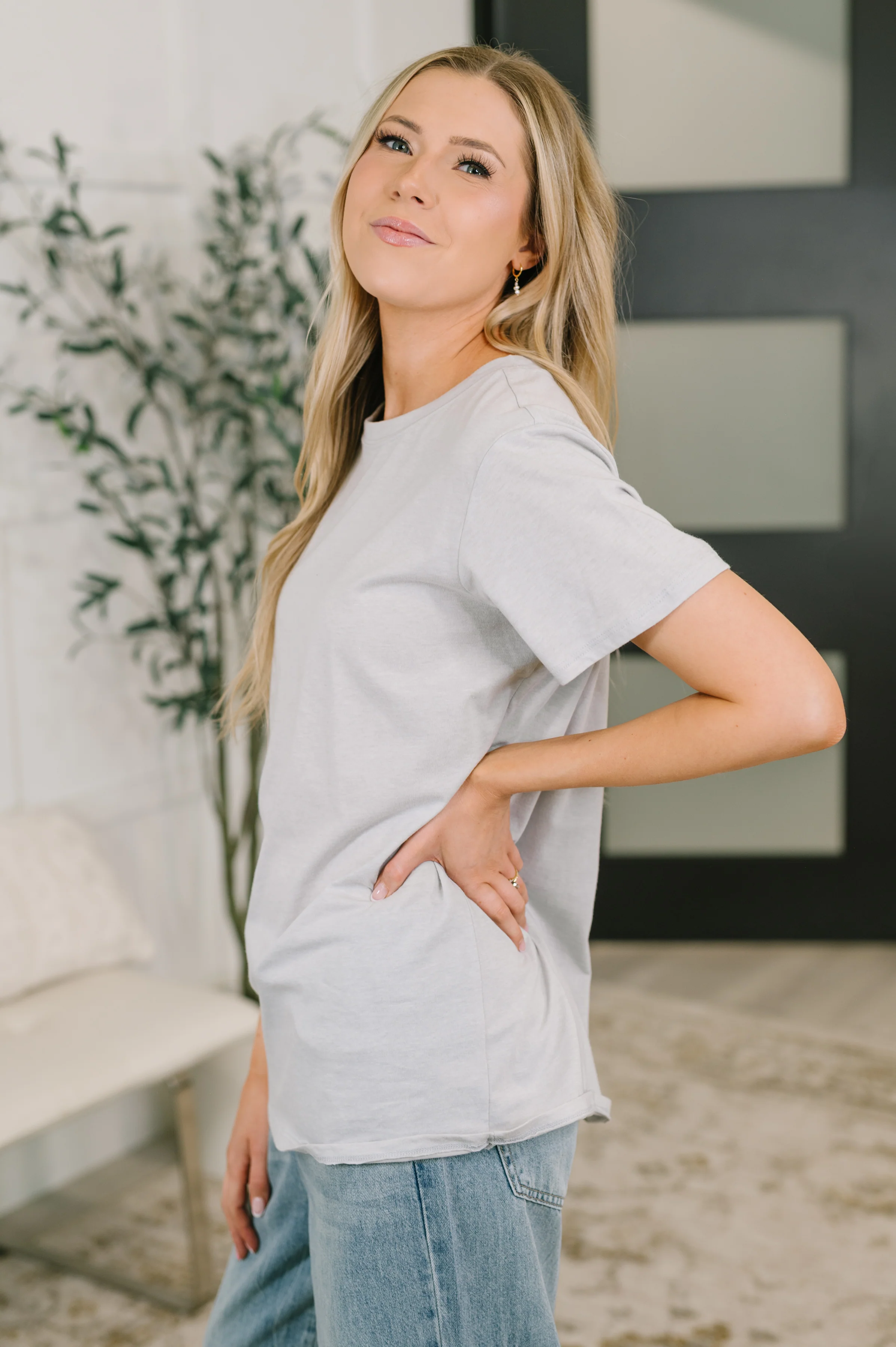 Rest Assured Basic Relaxed Tee in Heather Grey - 6/17/2026 - Image 3