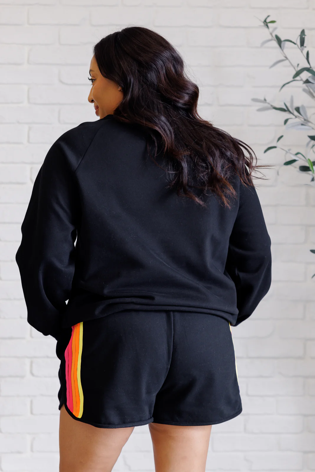 Retro Rainbow Shorts Set in Black - 1/9/2025 - Image 8
