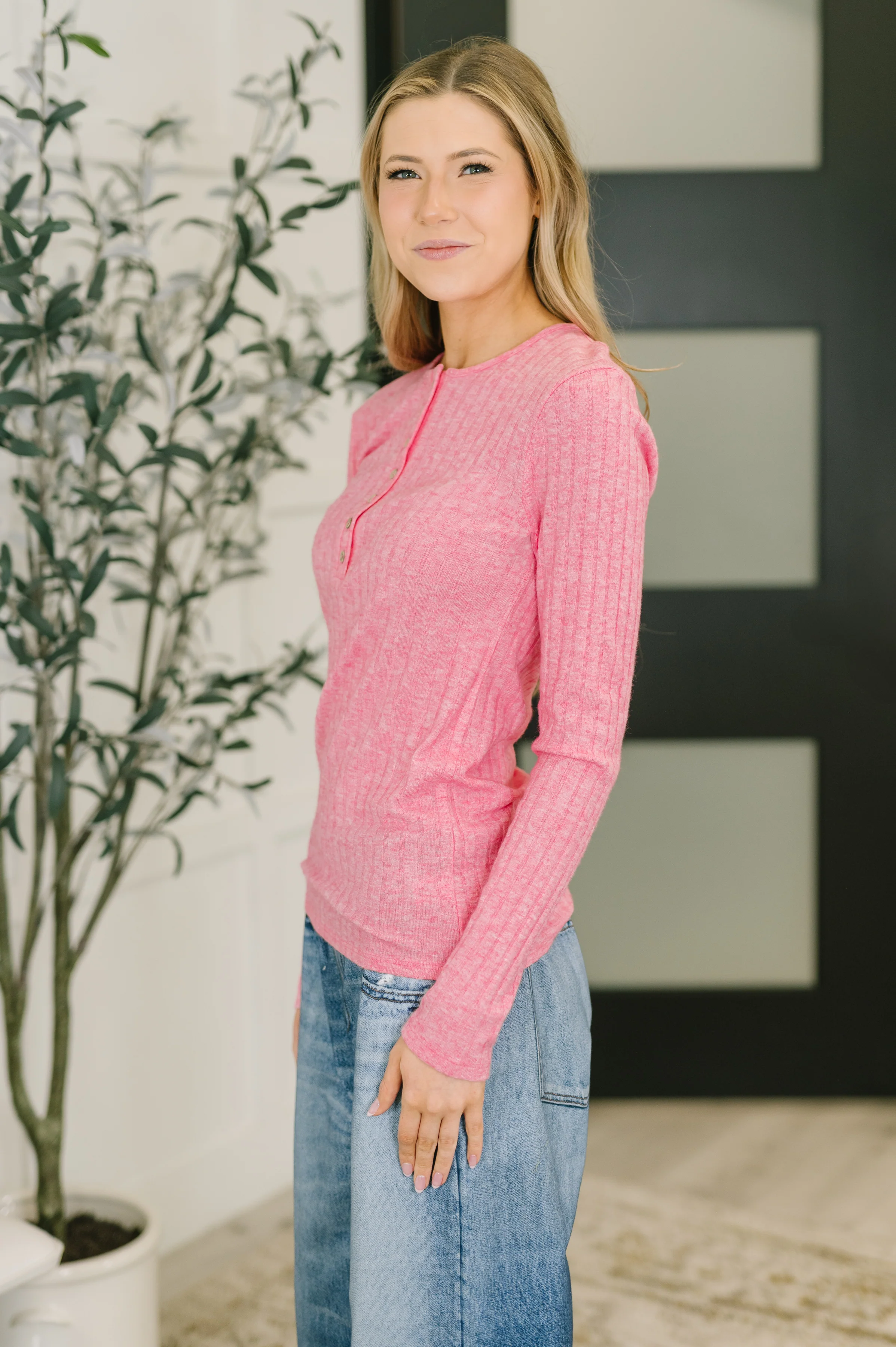 Ribbed Long Sleeve in Fuchsia - 2/10/2026 - Image 4