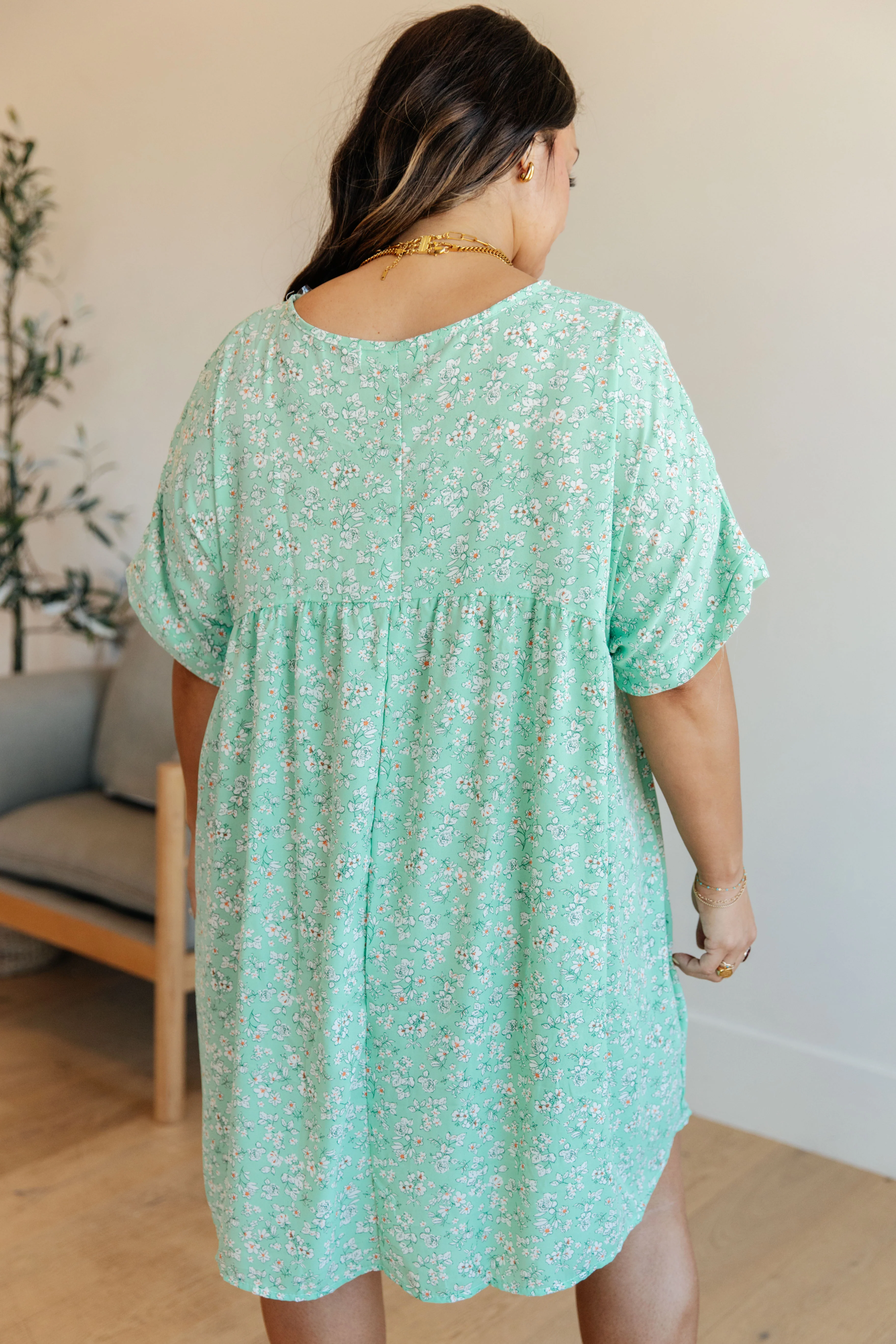Rodeo Lights Dolman Sleeve Dress in Mint Floral - 3/12/2024 - Image 7