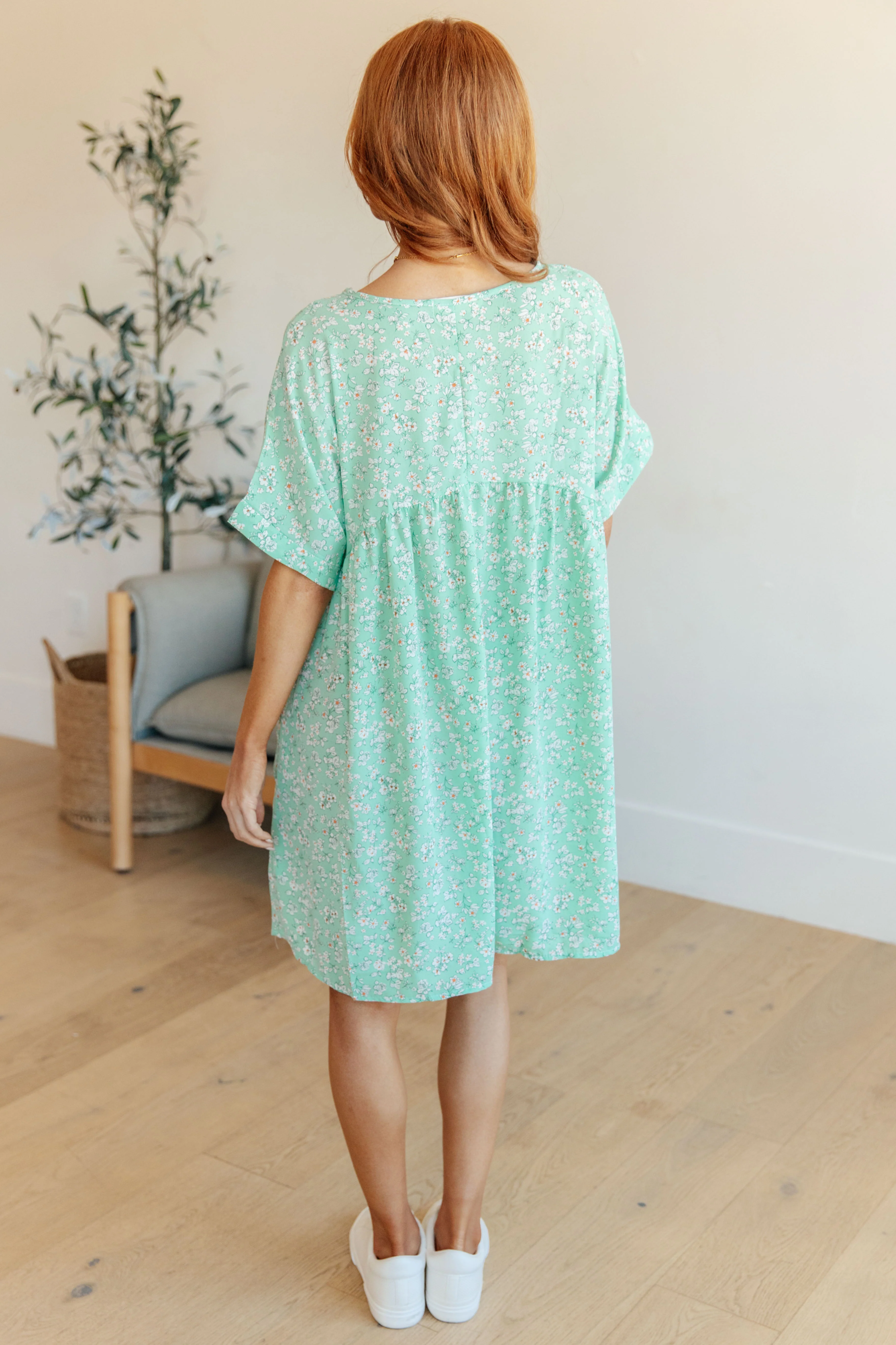 Rodeo Lights Dolman Sleeve Dress in Mint Floral - 3/12/2024 - Image 8