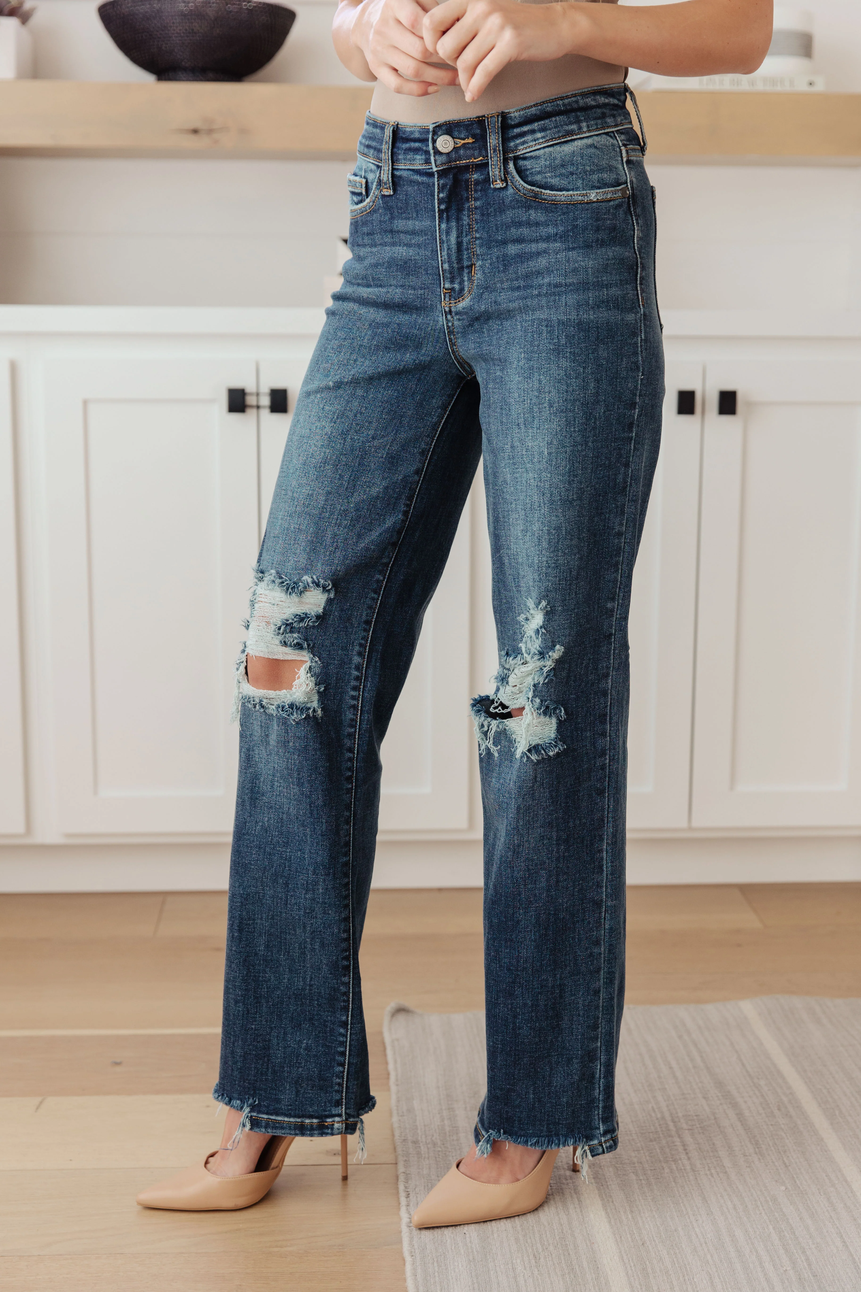 Rose High Rise 90's Straight Jeans in Dark Wash - 11/22/2023 EVERGREEN - Image 11